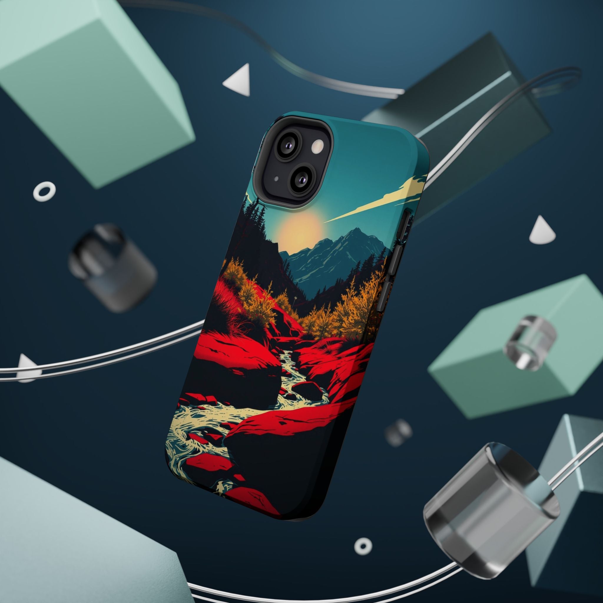 iPhone Earthy Spring Creek Design Bold Modern Everyday Snap Case · iPhone Case