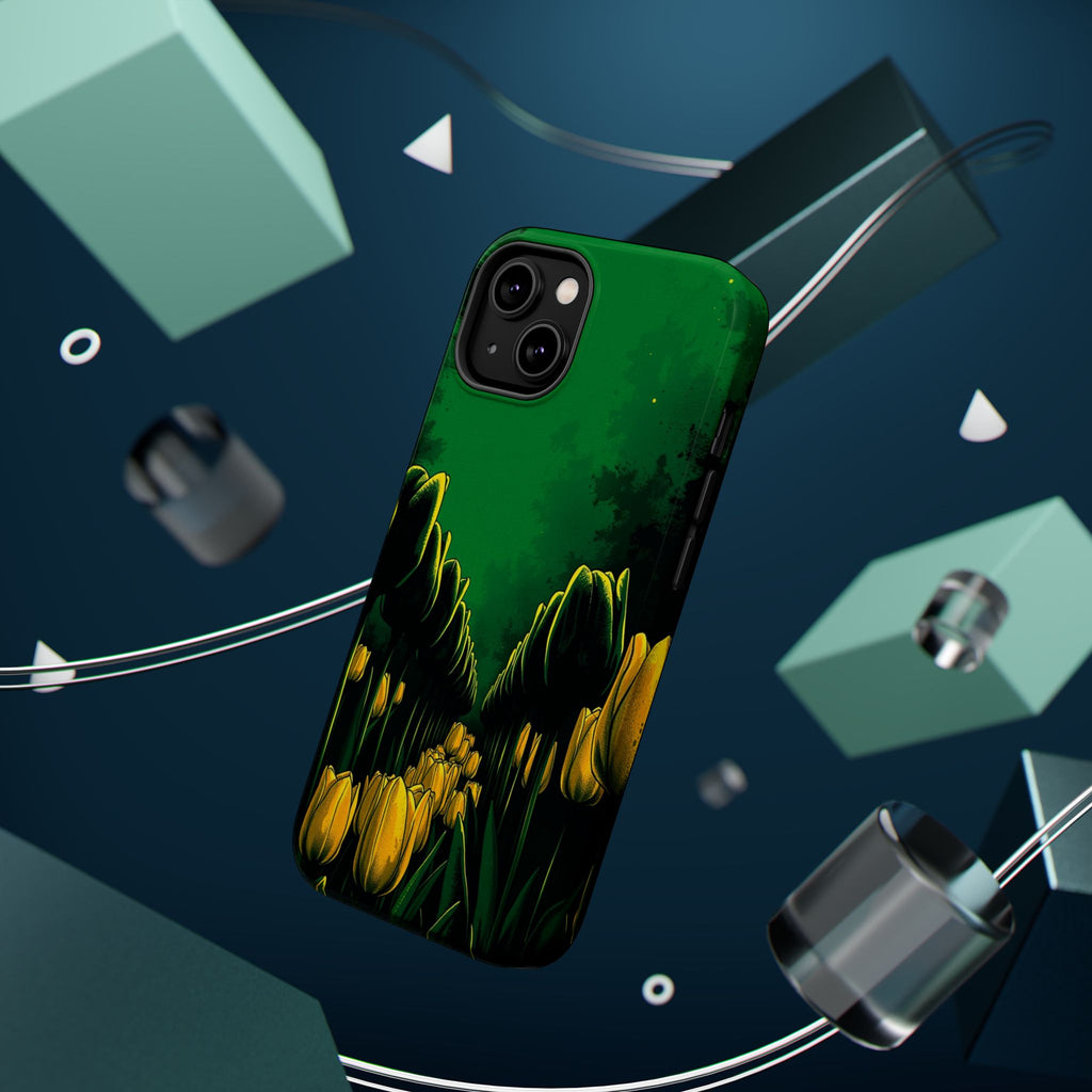 iPhone Tulip Row Emerald Green And Gold Slim Snap Case · iPhone Case