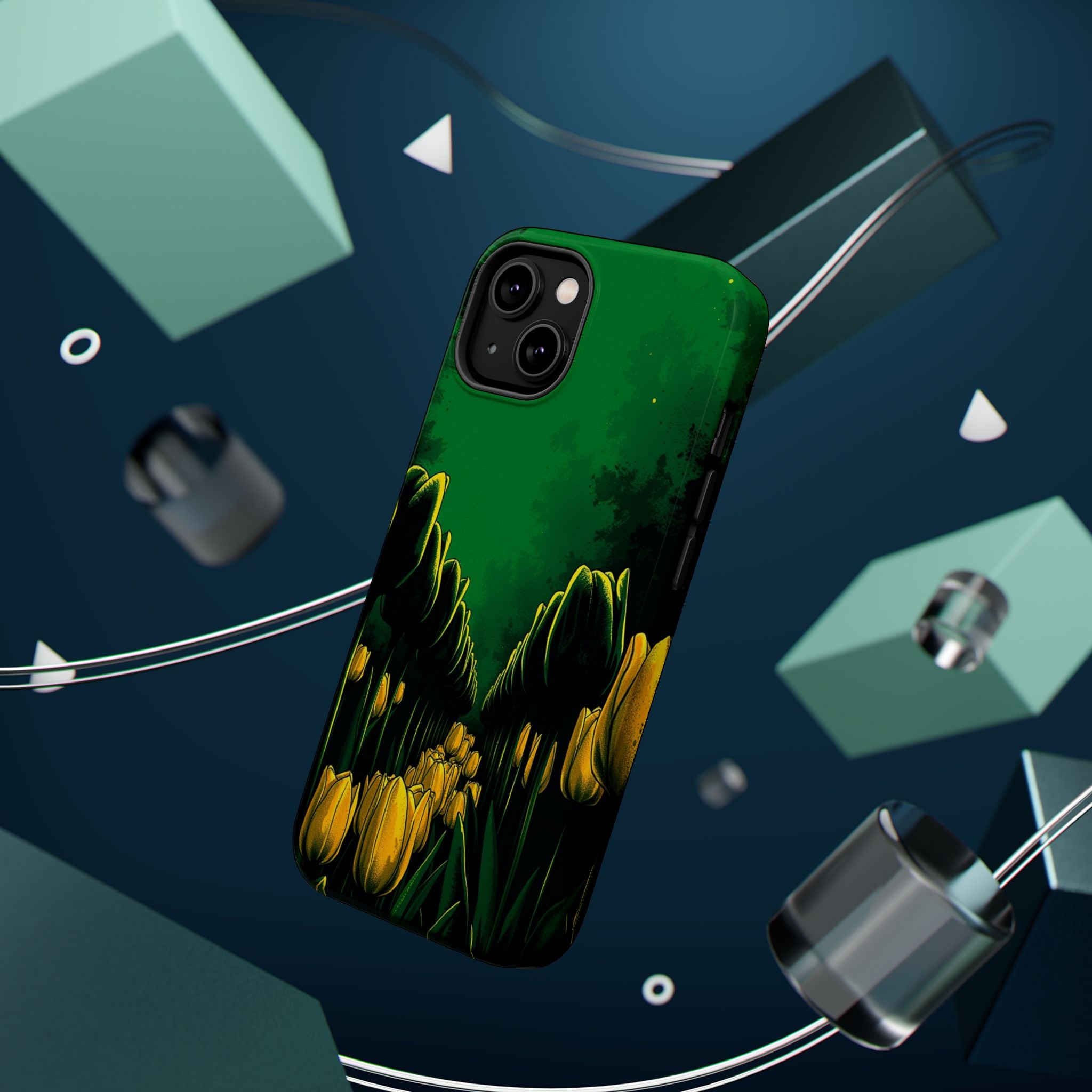 iPhone Tulip Row Emerald Green And Gold Slim Snap Case · iPhone Case