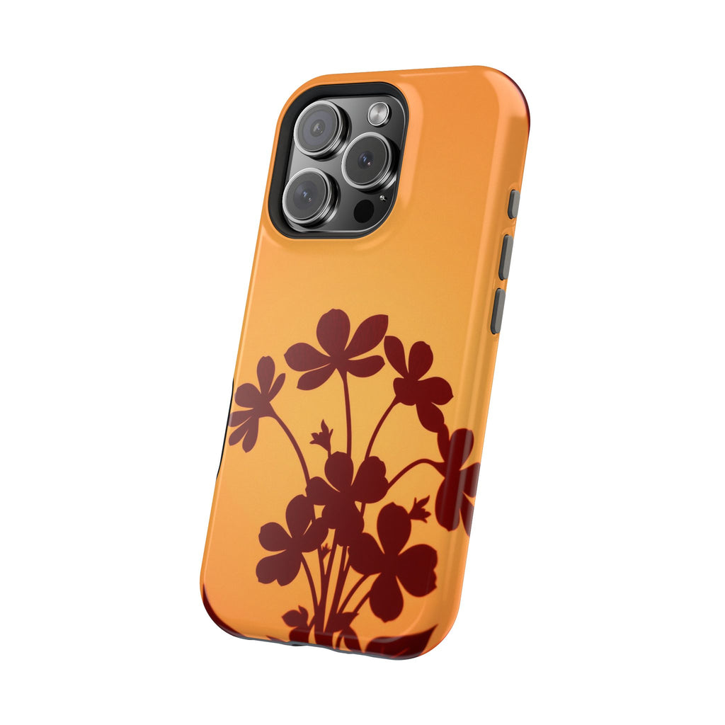 iPhone Floral Silhouette Electric Art Slim Everyday Designer Case · iPhone Case