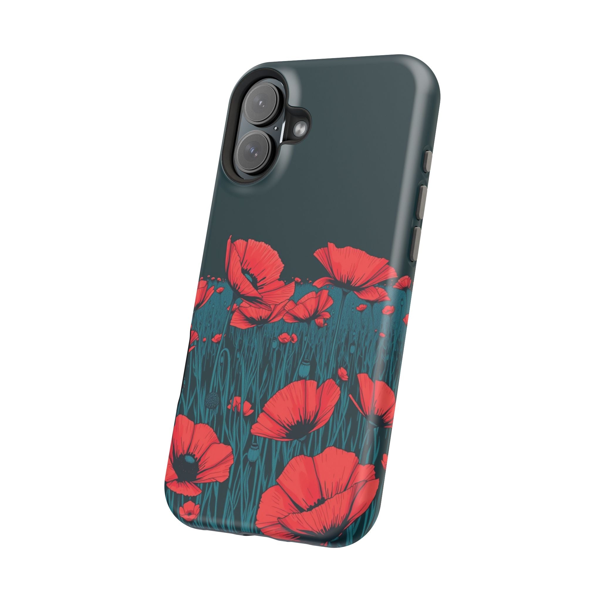iPhone Poppy Field Dark Gothic Ink Clean Minimal Snap Cas Slim Snap Case · iPhon