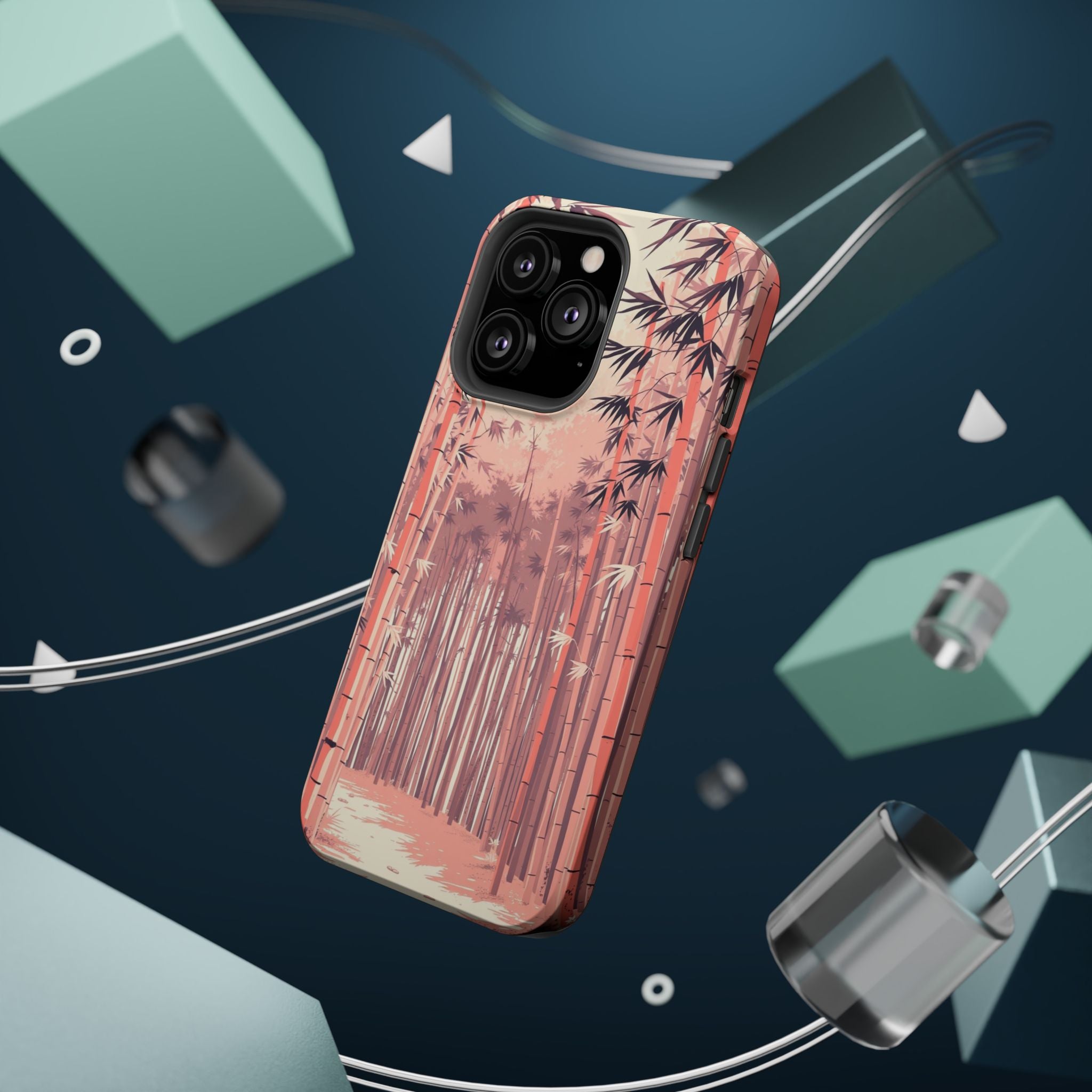 iPhone Rose Pink And Cream Bamboo Grove Slim Everyday iPhone 19 · iPhone Case