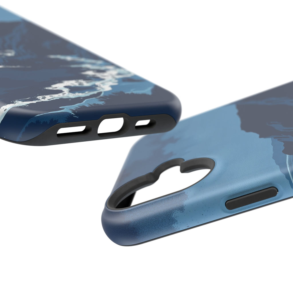 iPhone Midnight Blue And Silver Hibiscus Coast Carry Case Slim Snap Case · iPhon