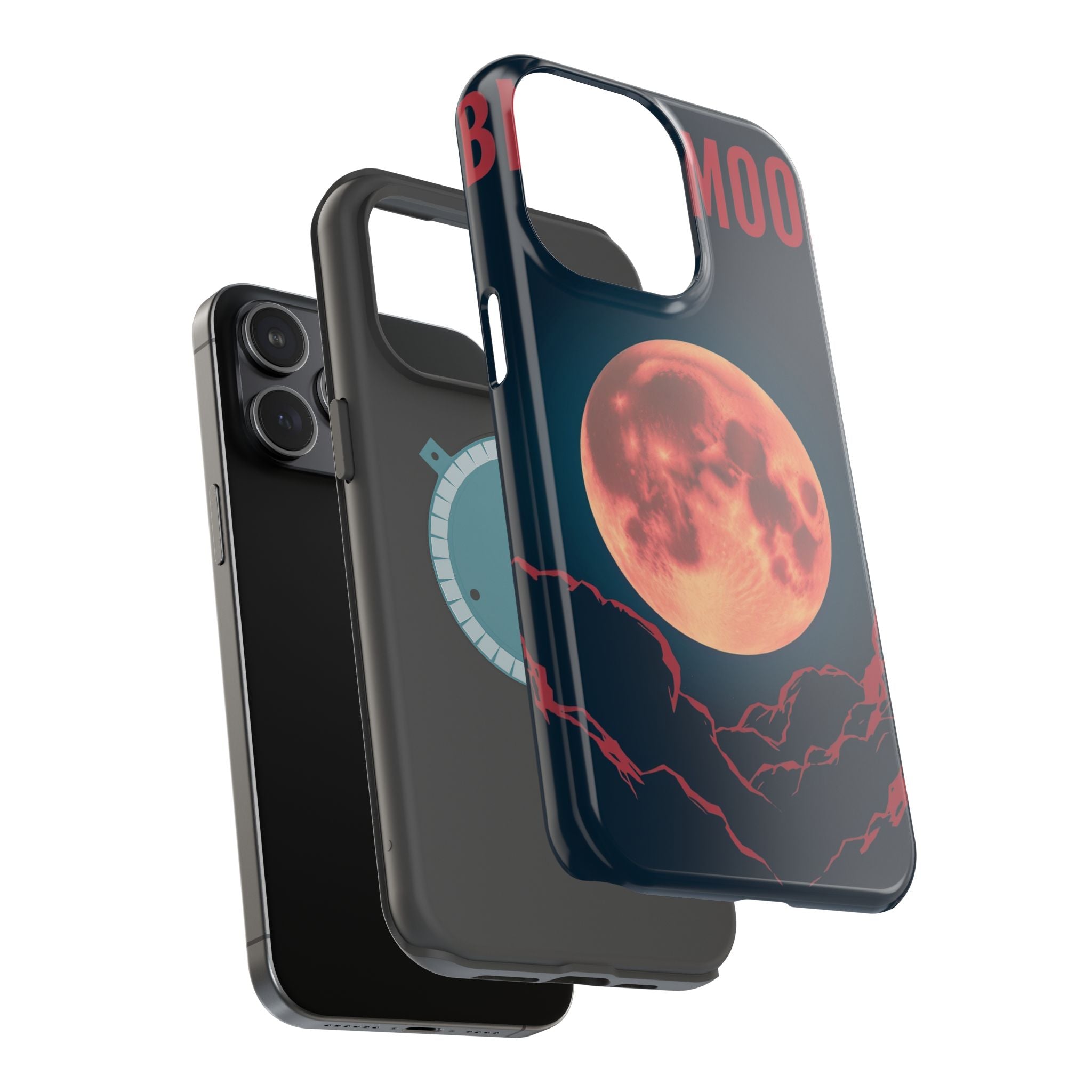iPhone Blood Moon Rise Vintage Retro Poster Slim Everyday Designer Case · iPhone