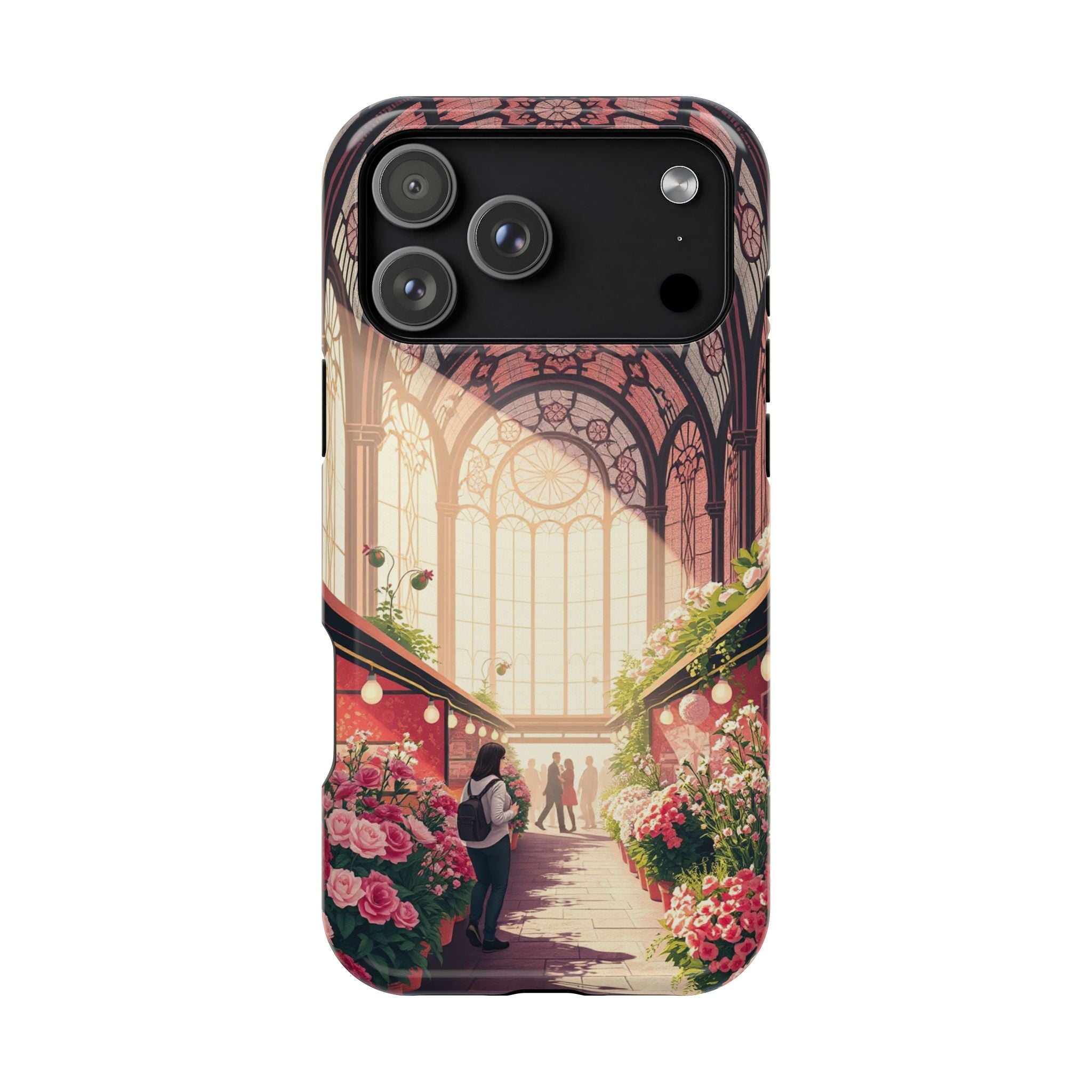 iPhone Flower Market Stained Glass Bold Modern Everyday Snap Case · iPhone Case