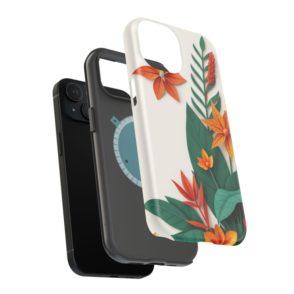 iPhone Jungle Floral Paper Cut Art Bold Modern Everyday Snap Case · iPhone Case