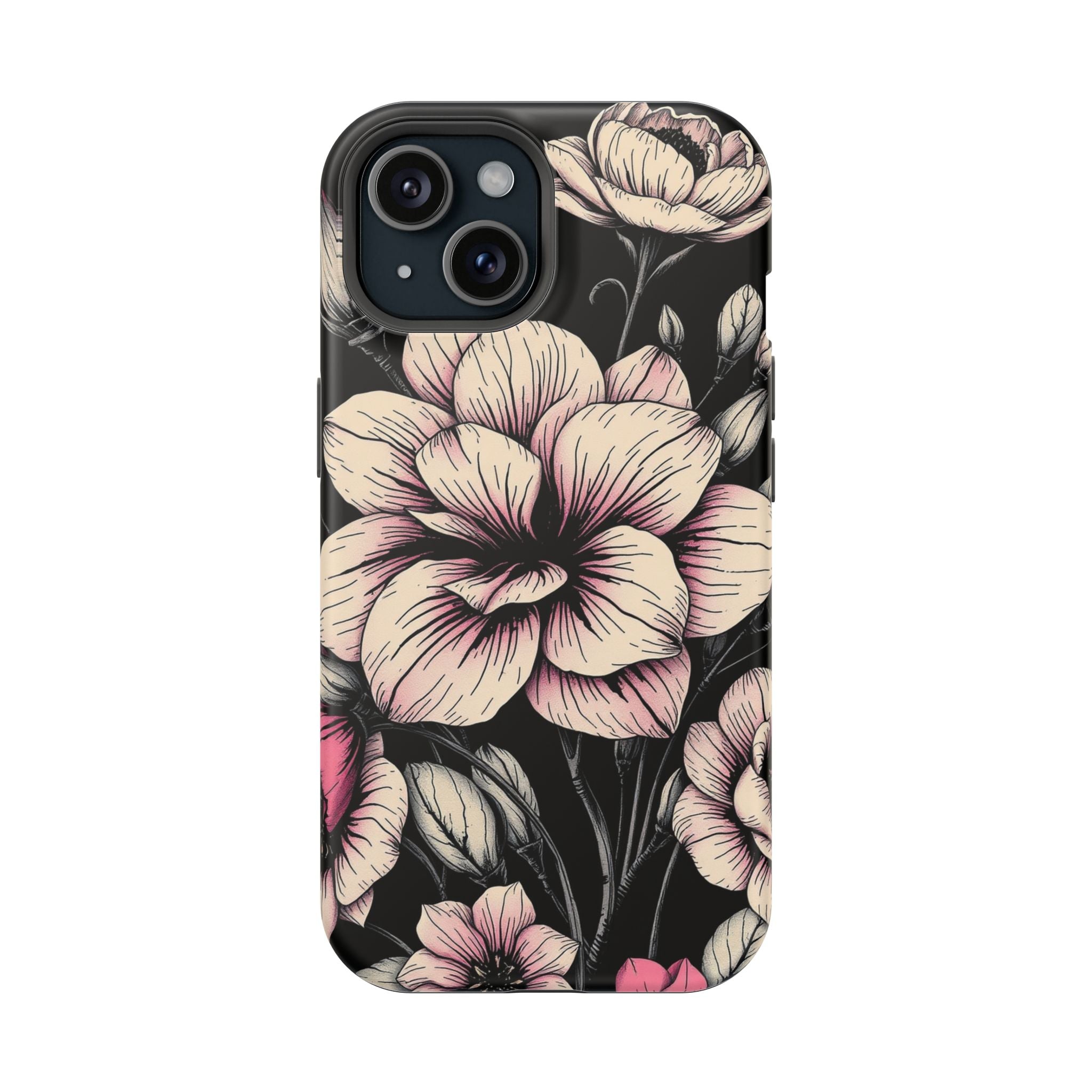 iPhone Floral Dark Academia Gothic Ink Slim Everyday Designer Case · iPhone Case