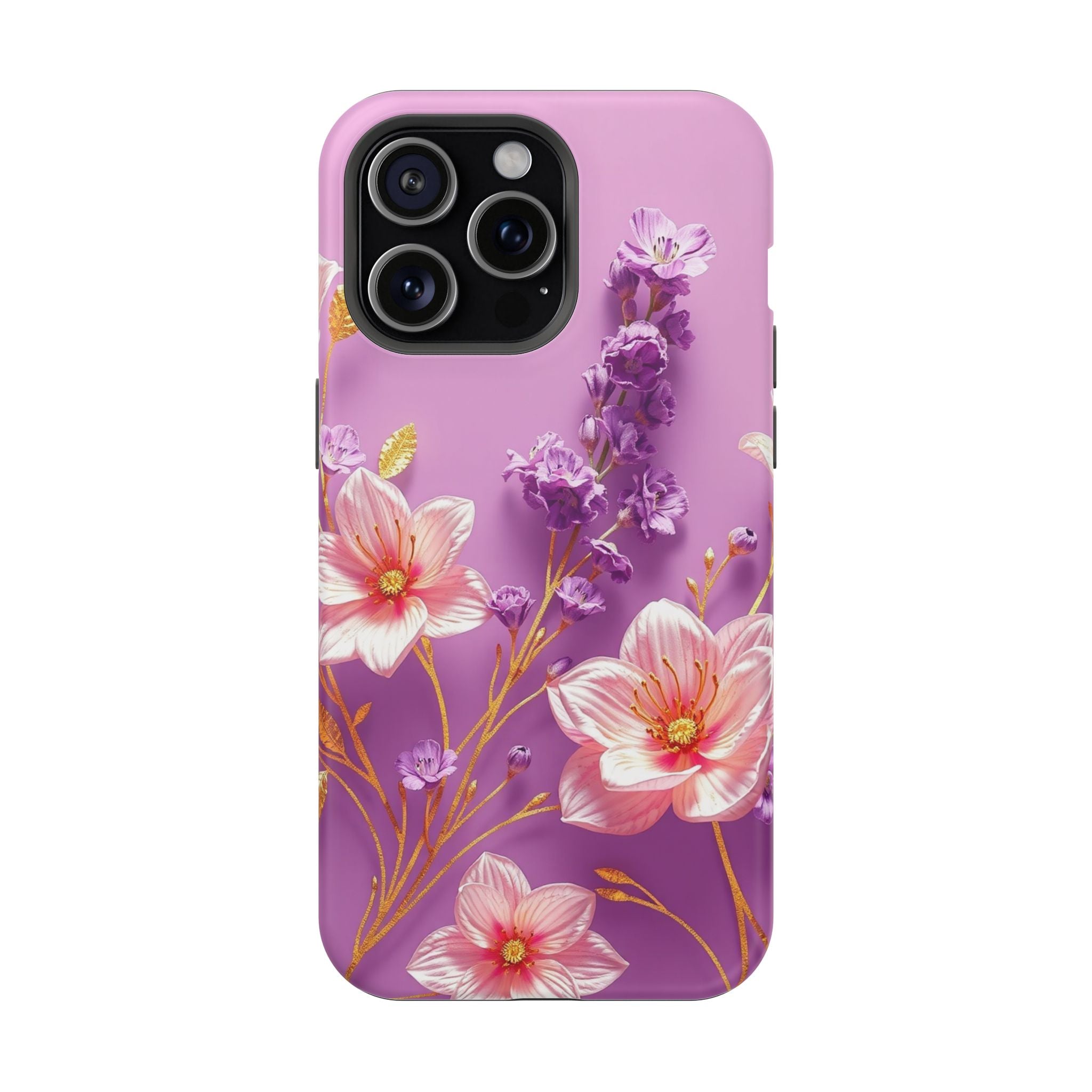 iPhone Radiant Floral Gold Foil Design Slim Everyday Designer Case · iPhone Case