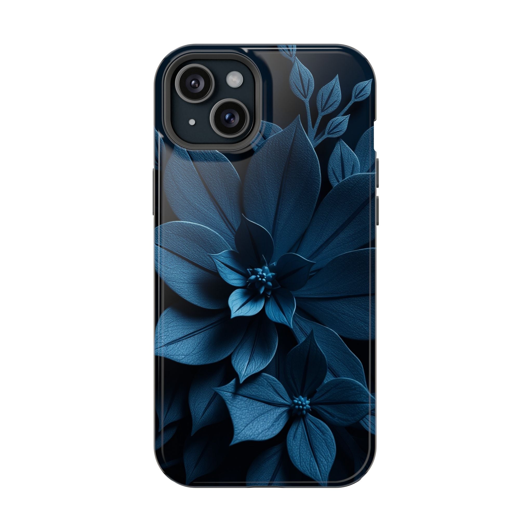 iPhone Midnight Blue And Silver Floral Dark Academia iPhone Slim · iPhone Case