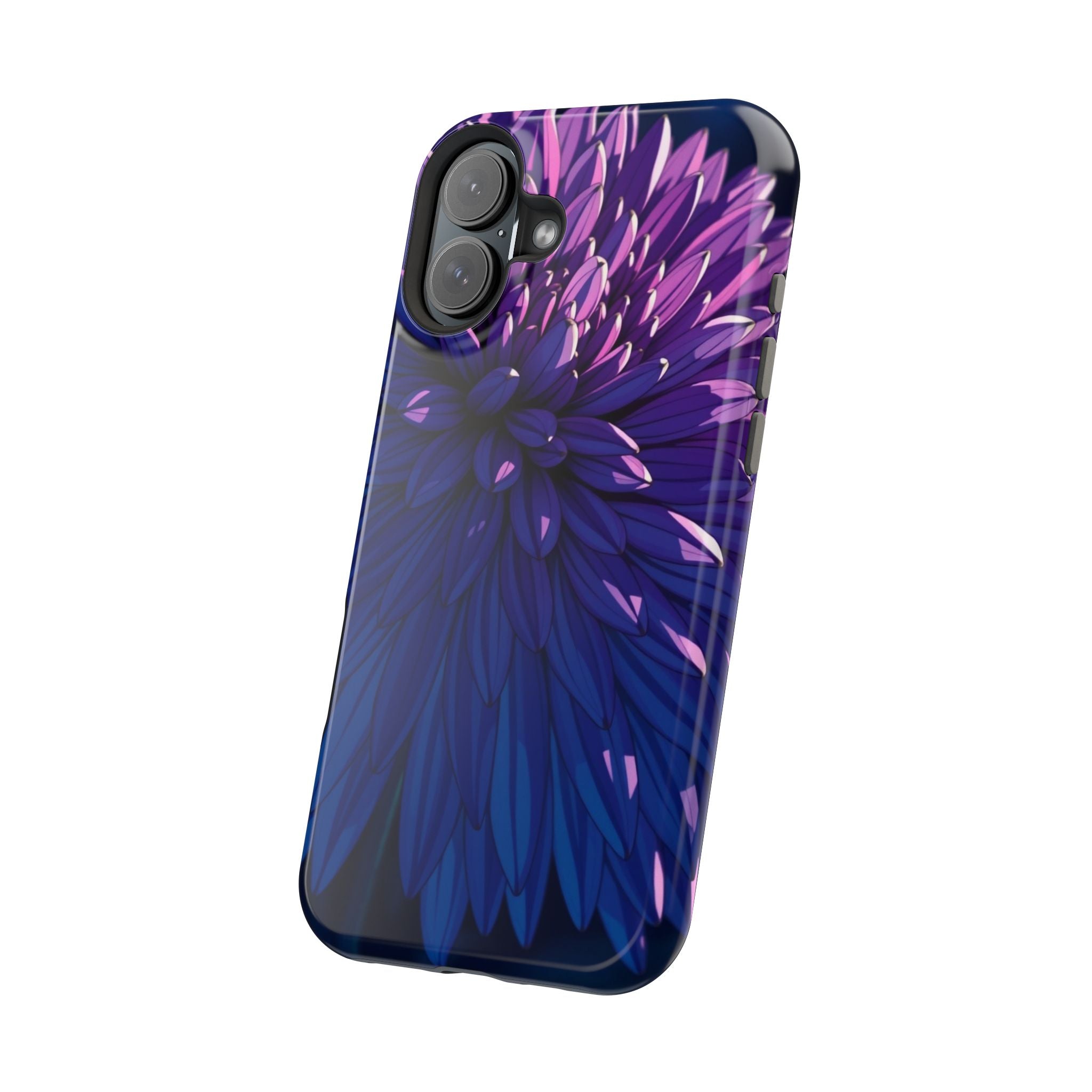 iPhone Indigo And Violet Chrysanthemum Classic Soft iPhone Finish · iPhone Case