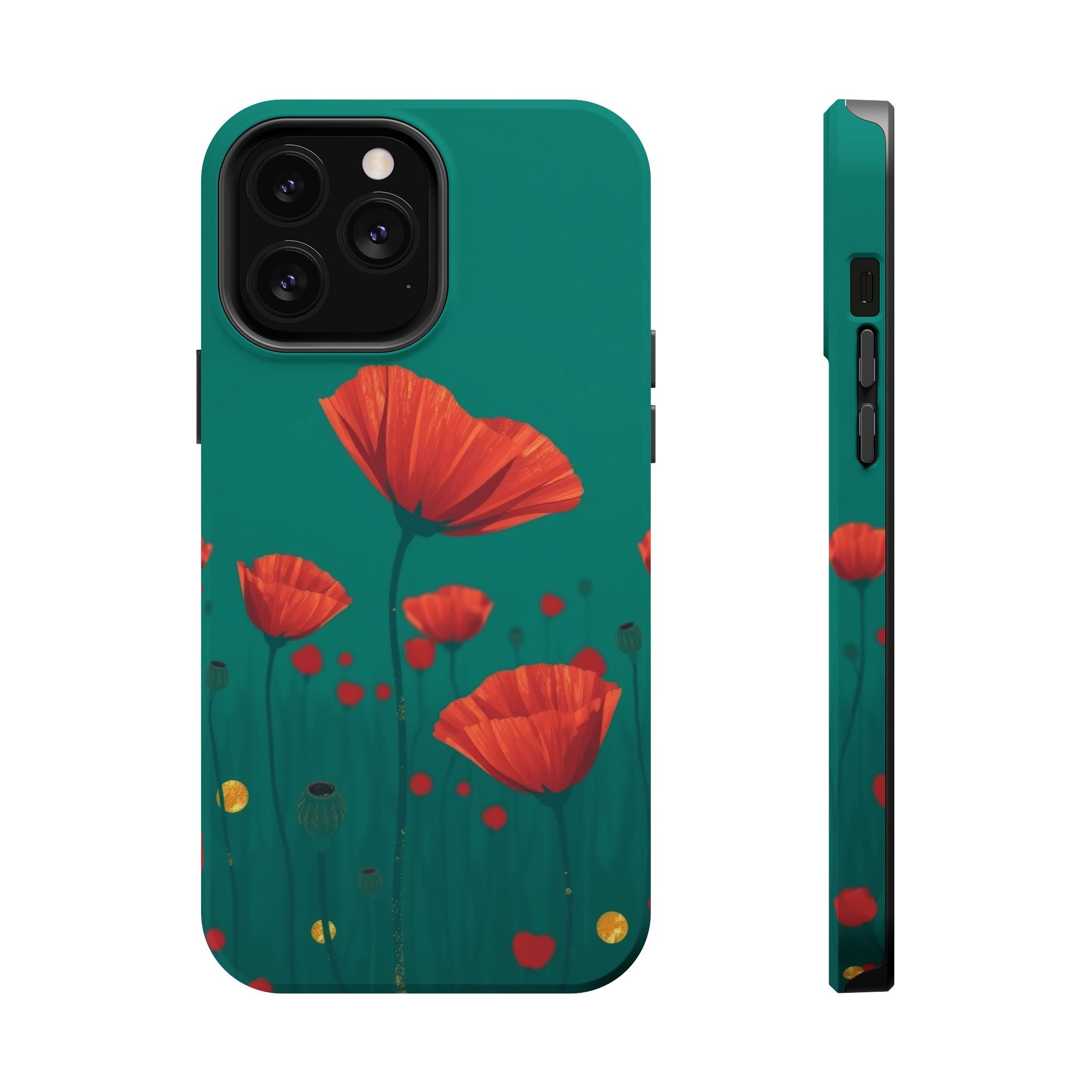 iPhone Earthy Poppy Field Design Bold Modern Everyday Snap Case · iPhone Case