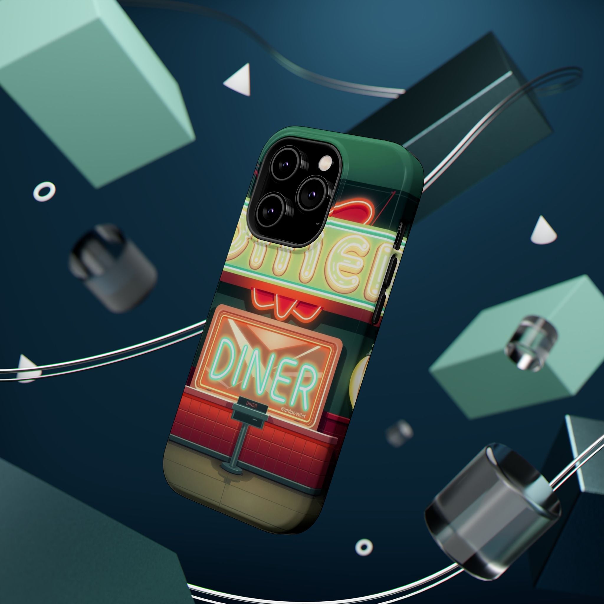 iPhone Neon Diner Sign Mystic Art Bold Modern Everyday Snap Case · iPhone Case