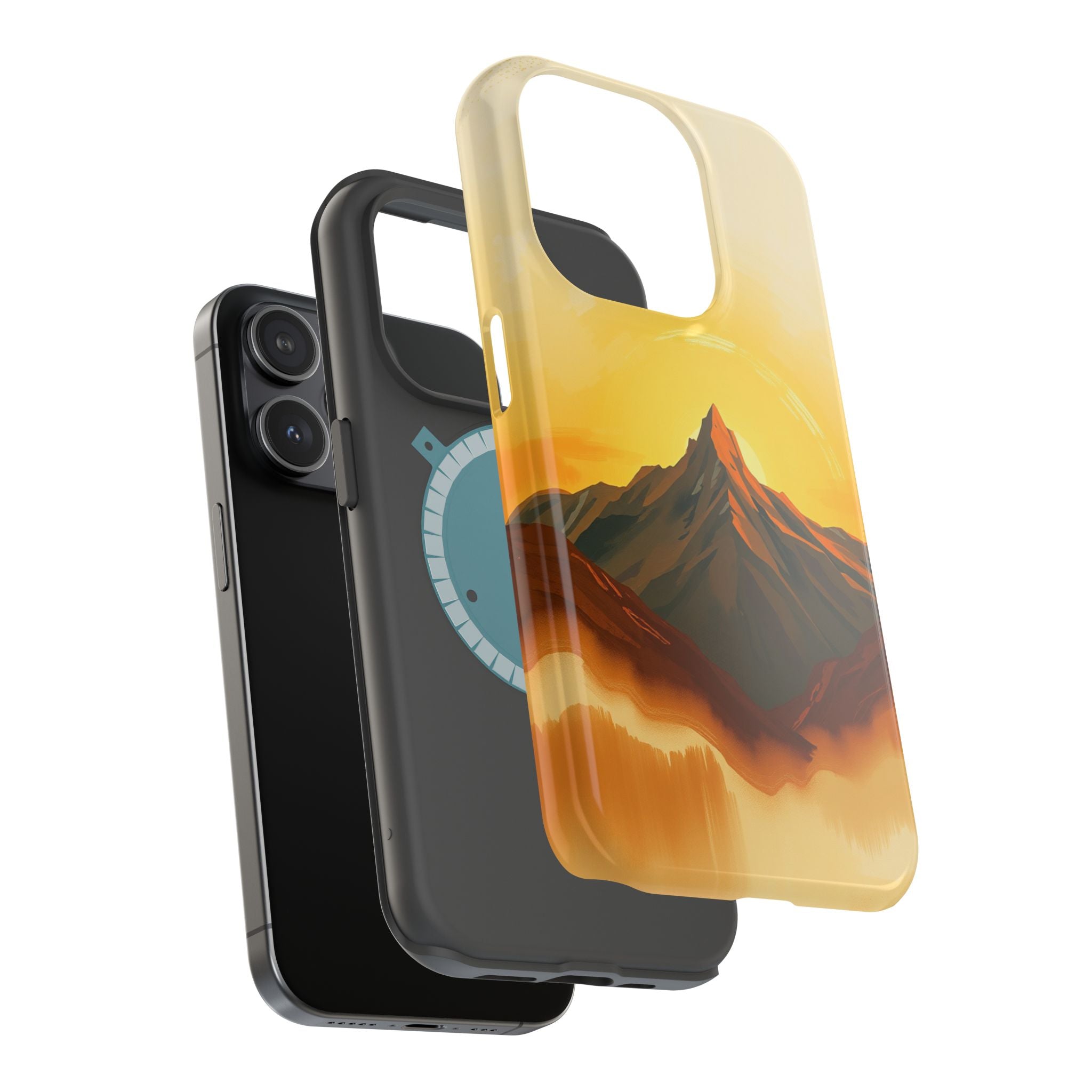iPhone Mustard And Rust Mountain at Sunrise Slim iPhone Everyday · iPhone Case