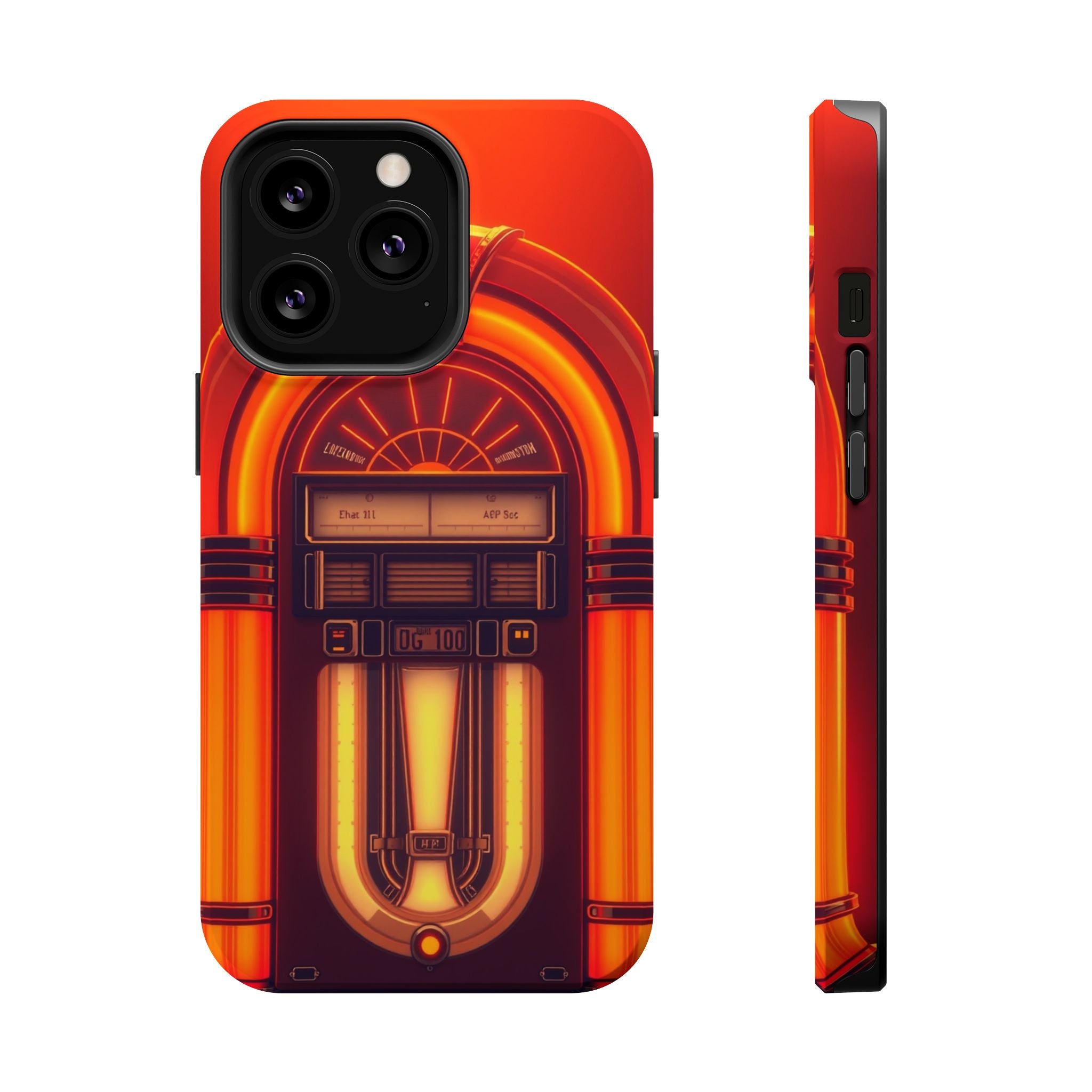 iPhone Jukebox Glow Neon Cyberpunk Bold Modern Everyday Snap Case · iPhone Case