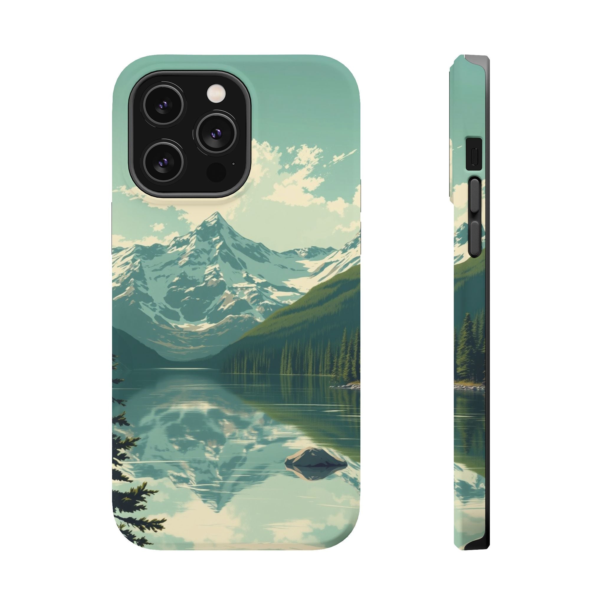 iPhone Glacier Lake Enchanted Art Bold Modern Everyday Snap Case · iPhone Case