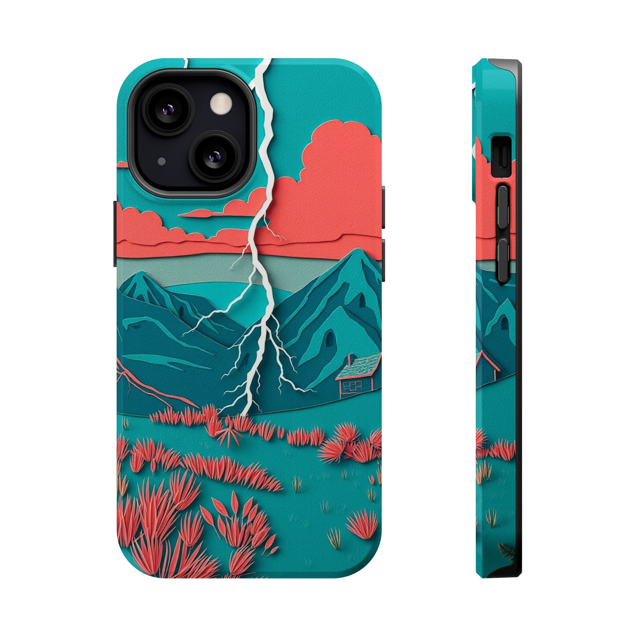 iPhone Prairie Lightning Paper Cut Art Slim Everyday Designer Case · iPhone Case