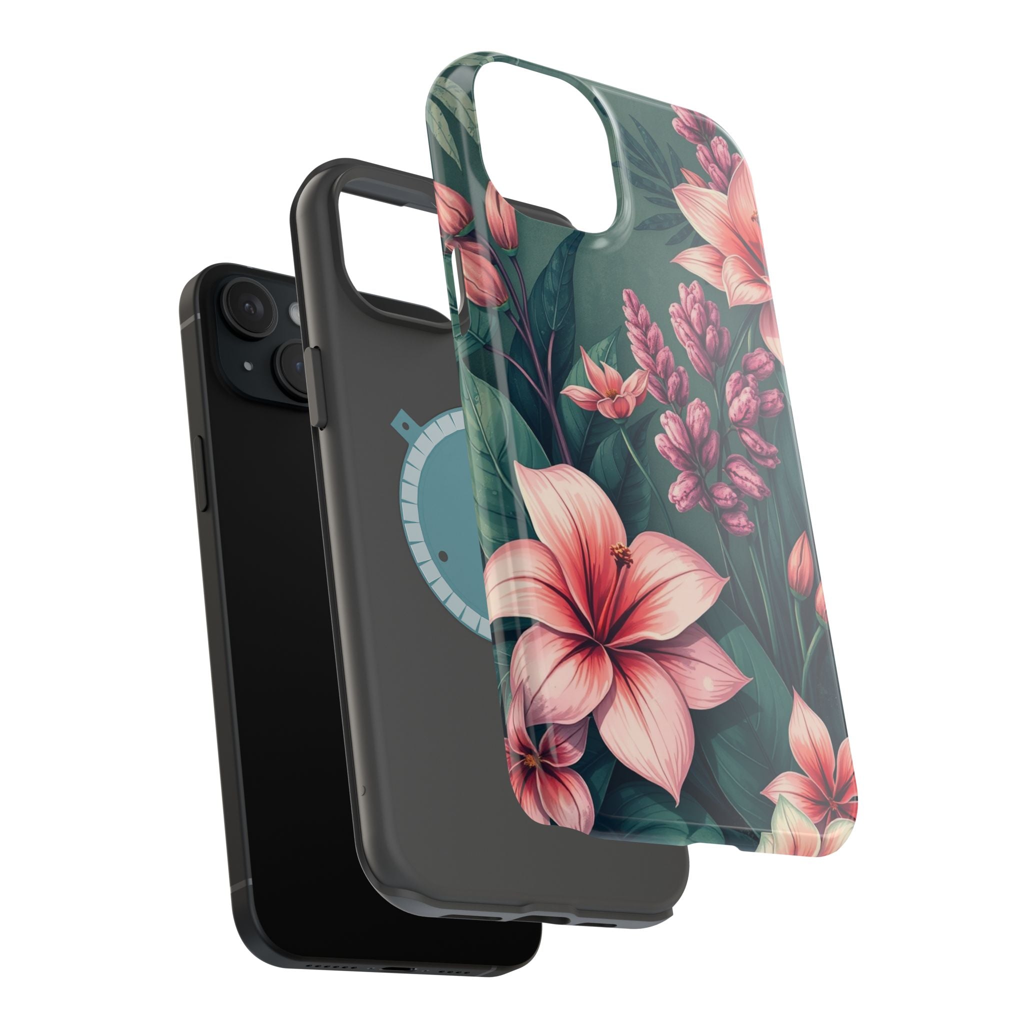 iPhone Mint And Blush Jungle Floral Slim Everyday Designer Case · iPhone Case