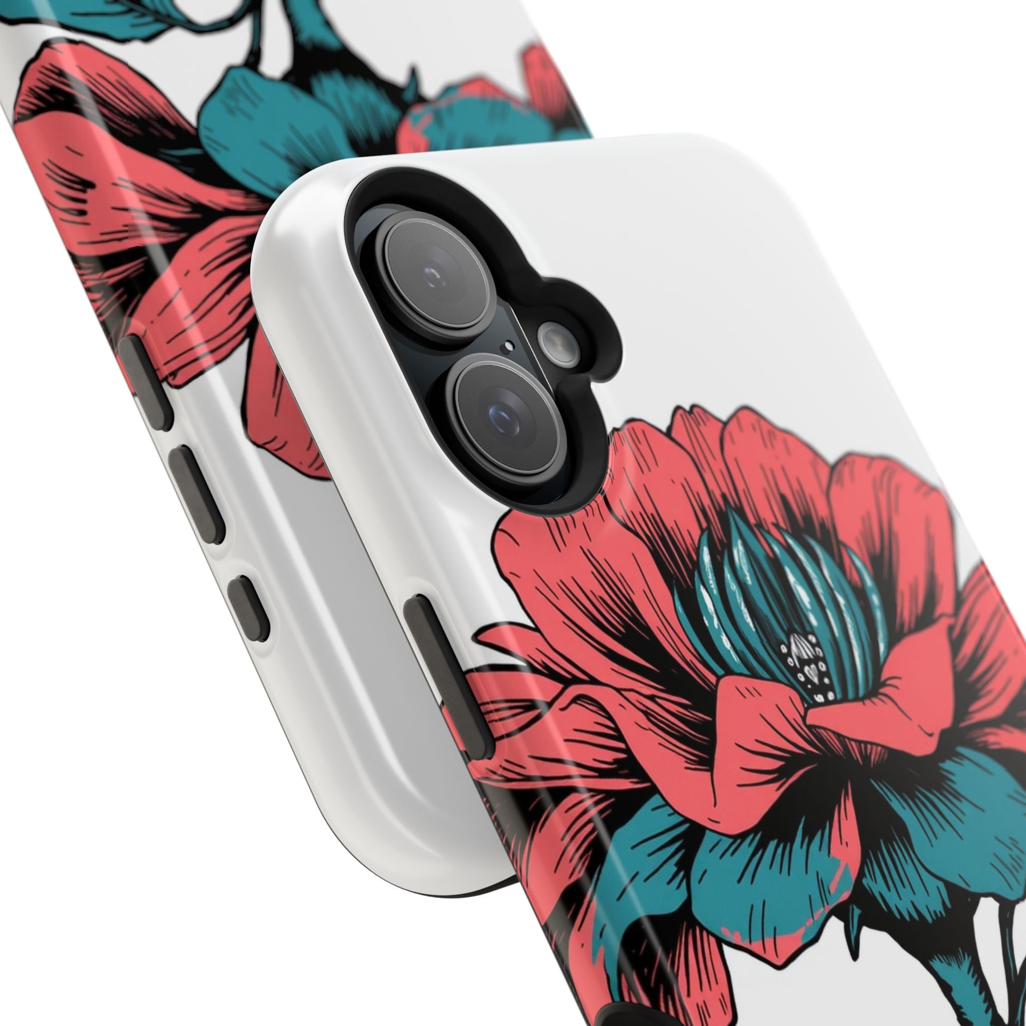 iPhone Garden Party Bloom Dark Gothic Ink Slim Snap Case · iPhone Case