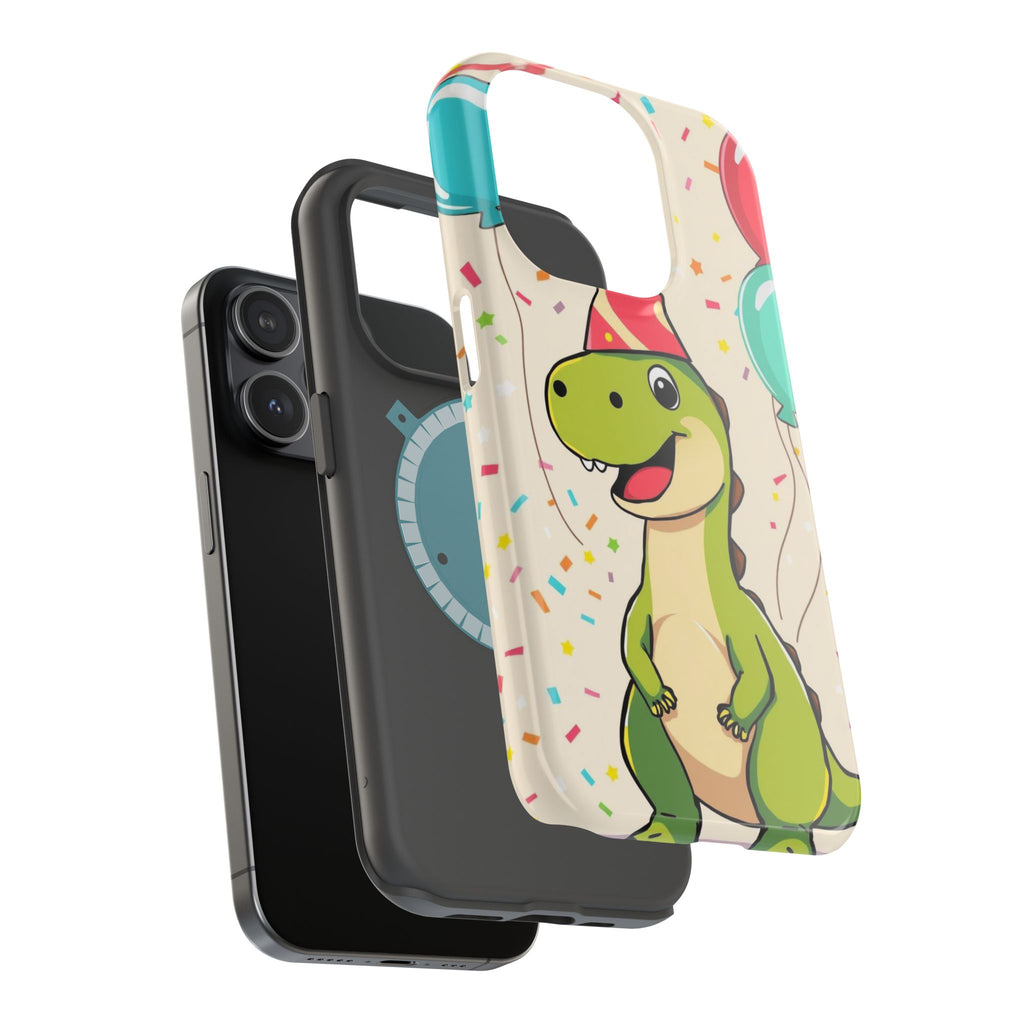 iPhone Dino with Party Hat Kids Fun Phone Case Gift Slim Snap Case · iPhone Case