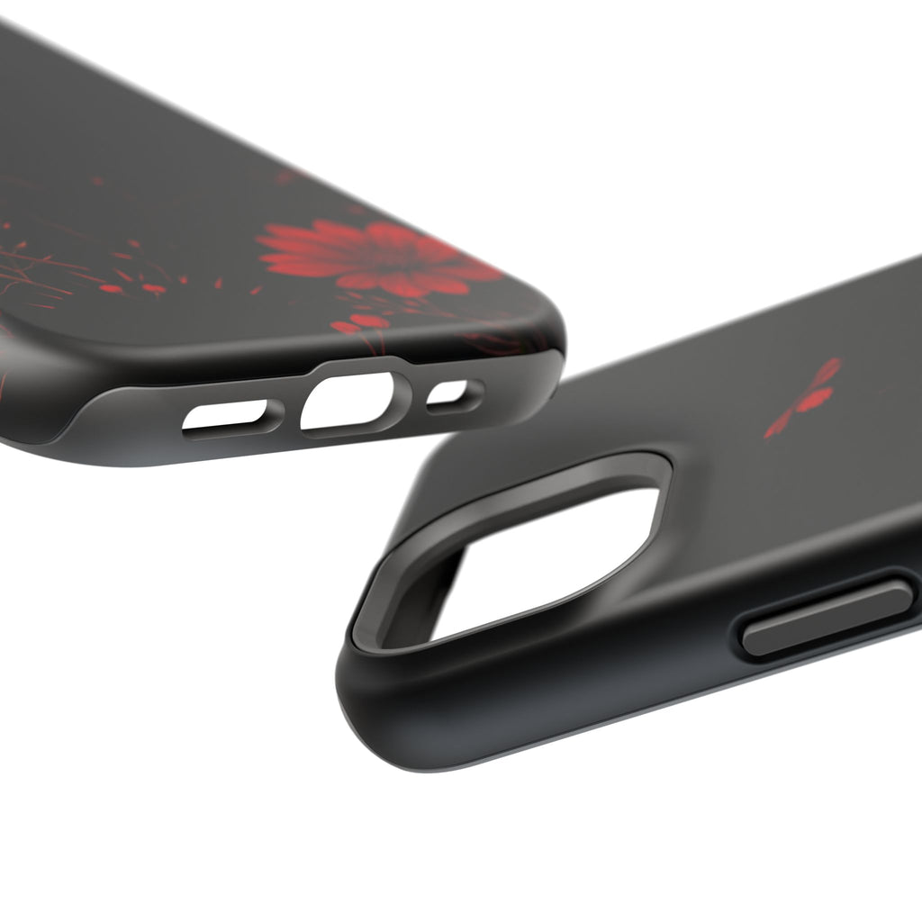 iPhone Black And Crimson Desert Flower Slim Everyday Designer Case · iPhone Case