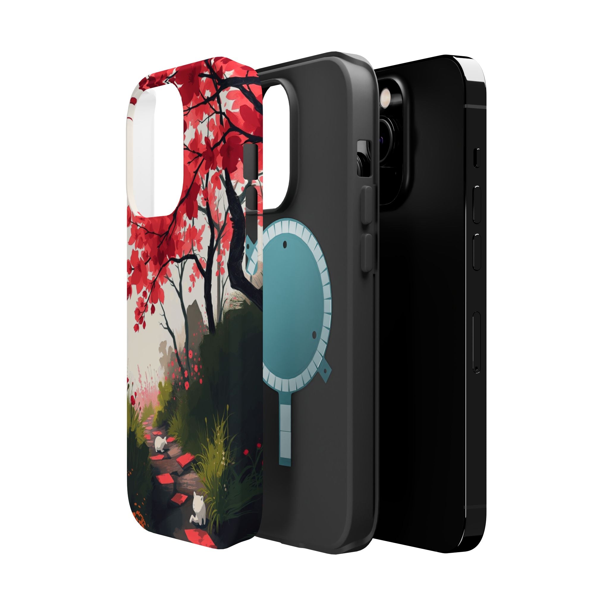 iPhone Blossom Trail Oil Painting Impressionist Soft iPhone Finish · iPhone Case