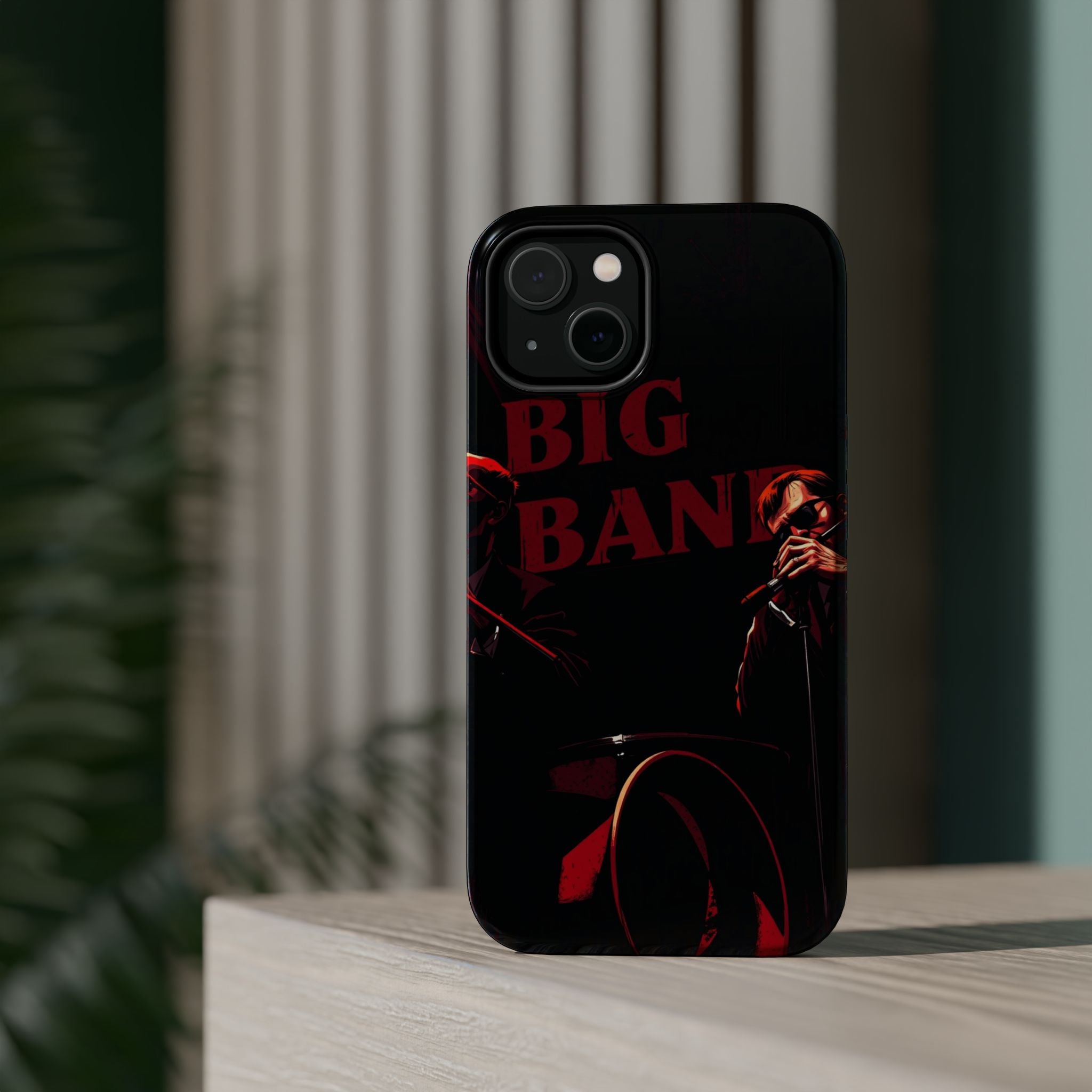 iPhone Black And Crimson Big Band Era Slim Everyday Designer Case · iPhone Case