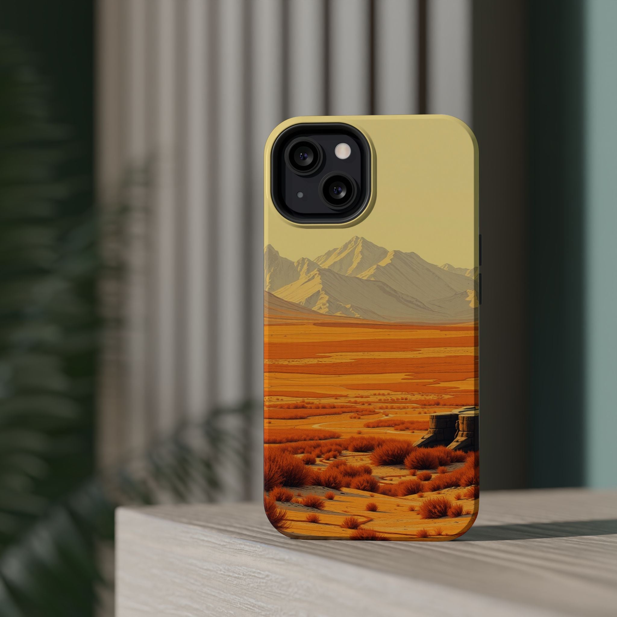 iPhone Mustard And Rust Tundra Expanse Slim Everyday Designer Case · iPhone Case