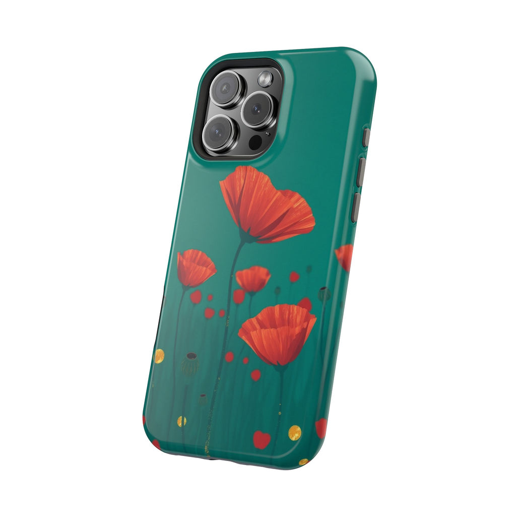 iPhone Earthy Poppy Field Design Bold Modern Everyday Snap Case · iPhone Case