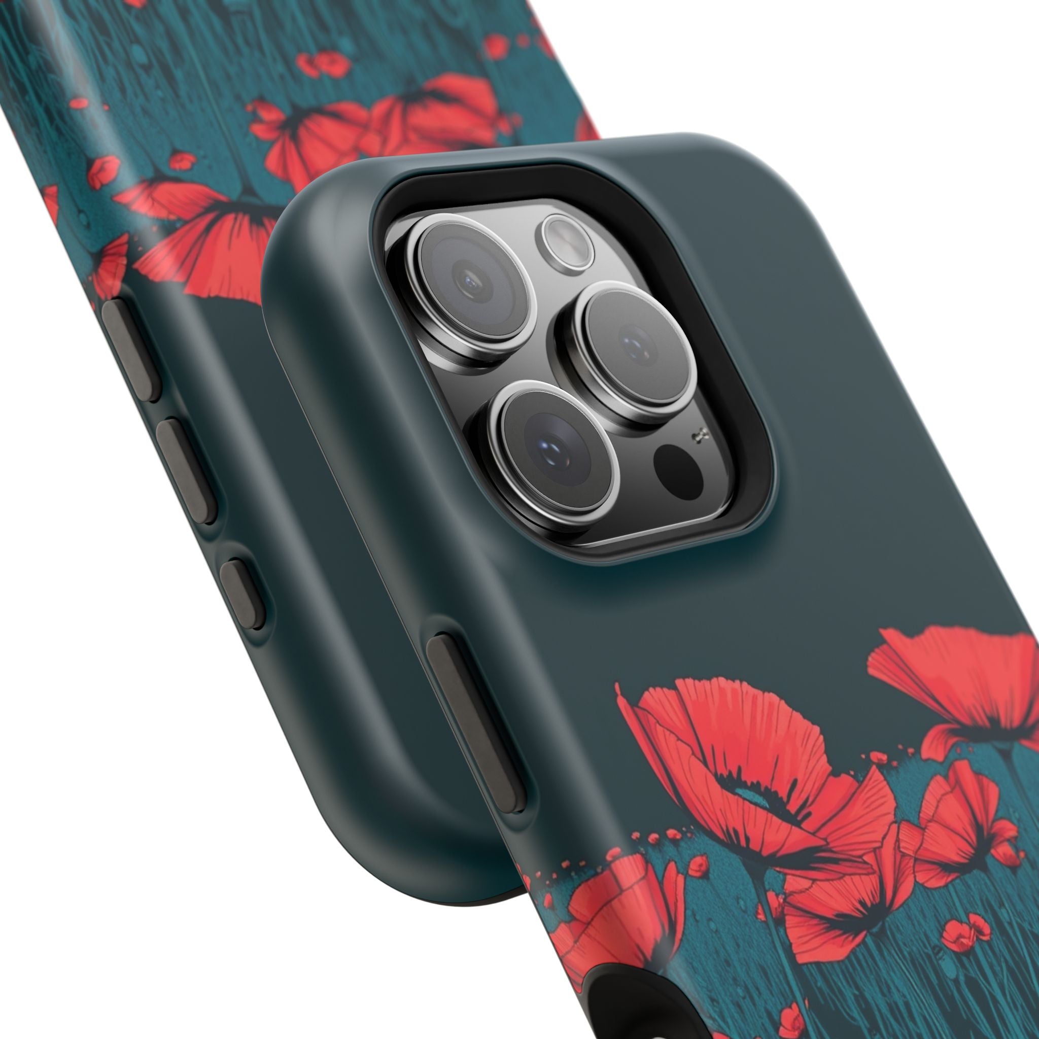 iPhone Poppy Field Dark Gothic Ink Clean Minimal Snap Cas Slim Snap Case · iPhon