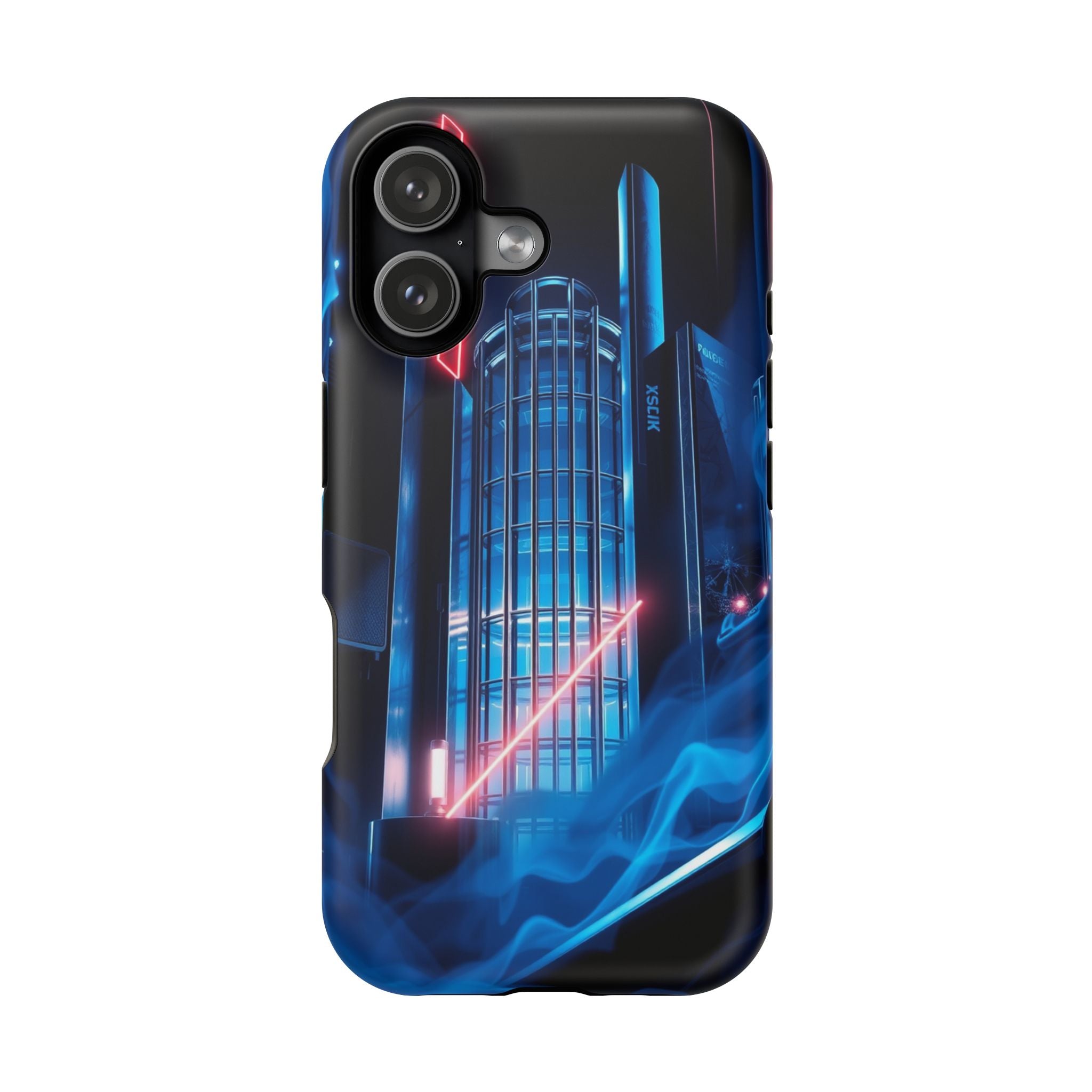 iPhone Midnight Blue And Silver Bauhaus Composition Slim Snap Case · iPhone Case