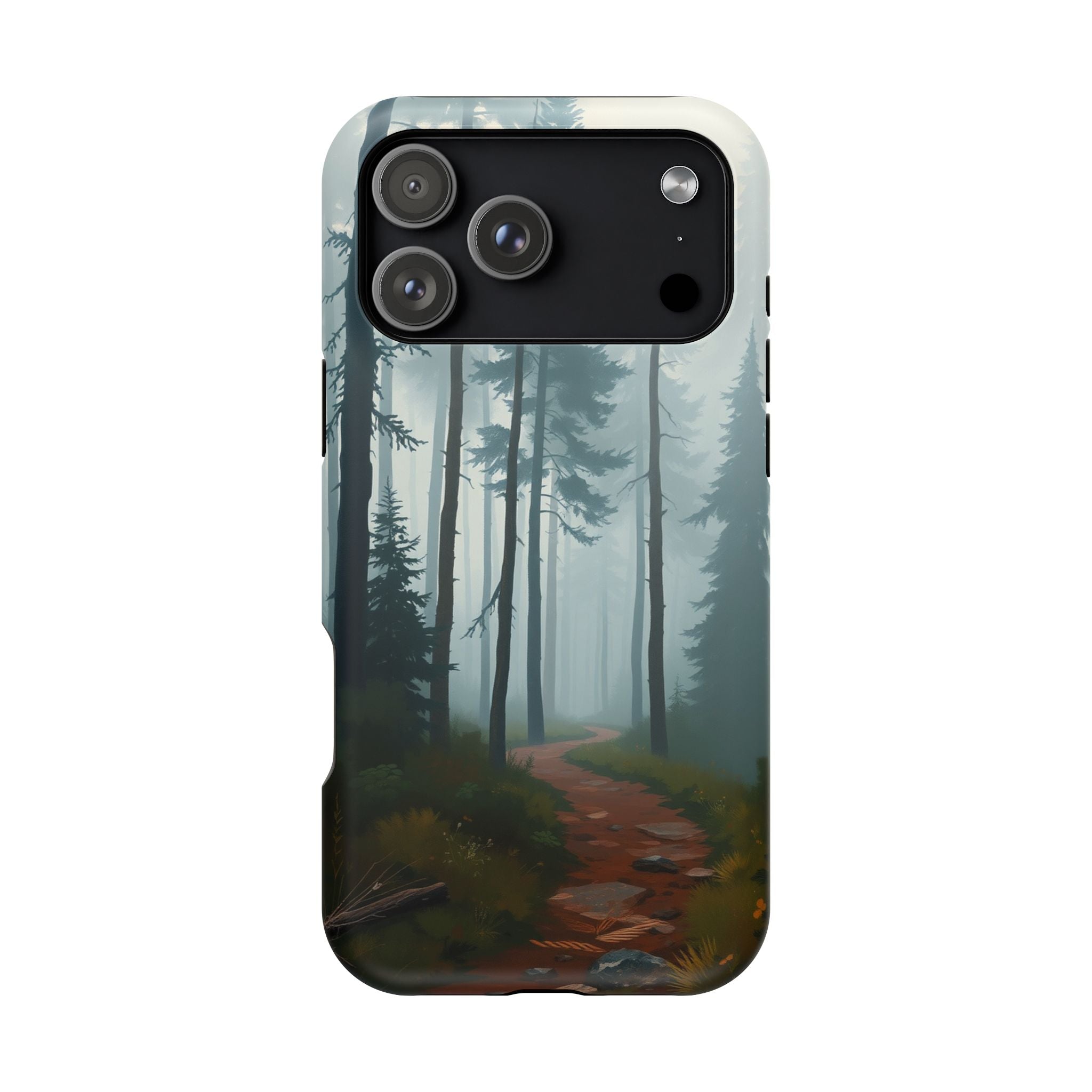 iPhone Serene Misty Forest Path Design Slim Everyday Designer Case · iPhone Case