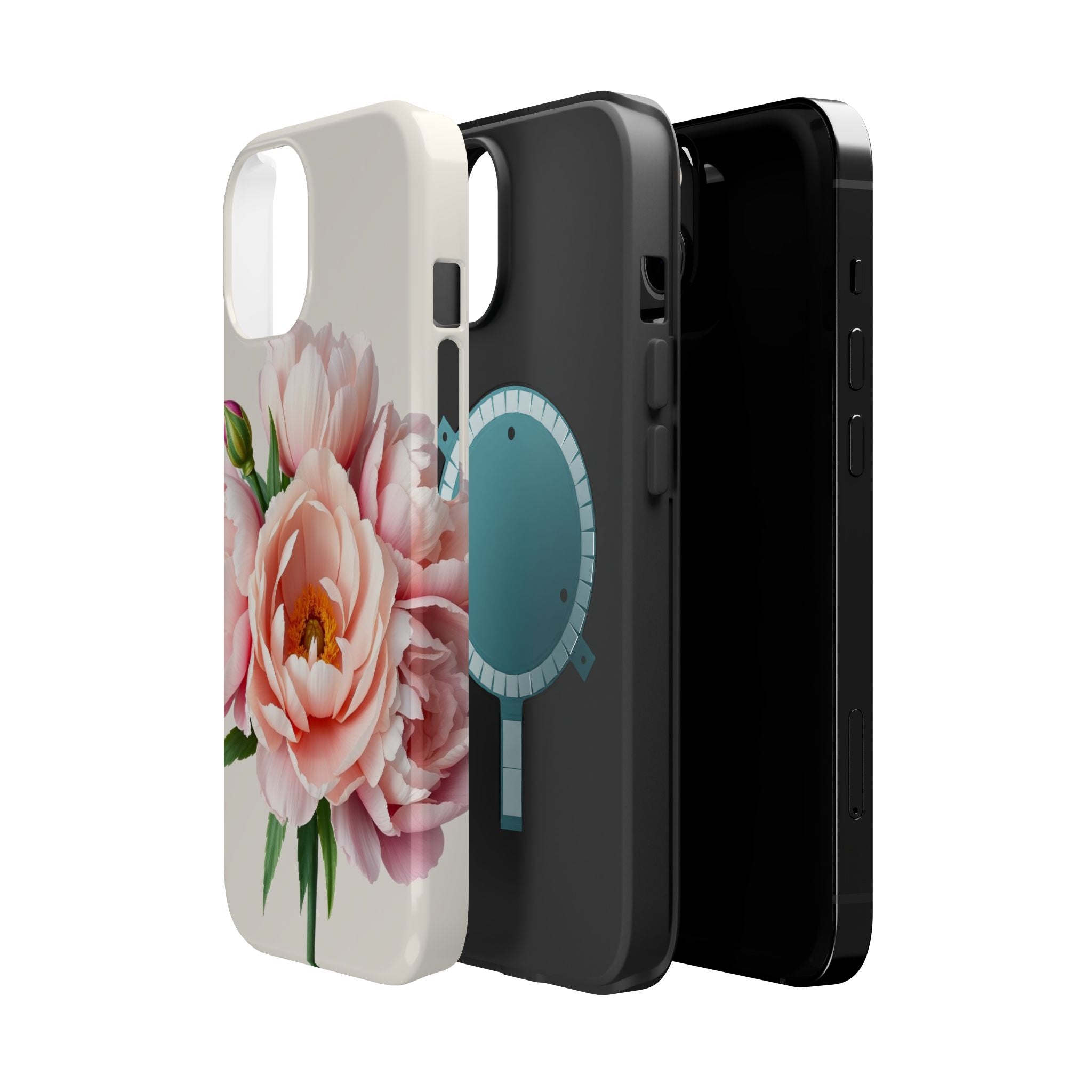iPhone Serene Peony Bouquet Design Bold Modern Everyday Snap Case · iPhone Case