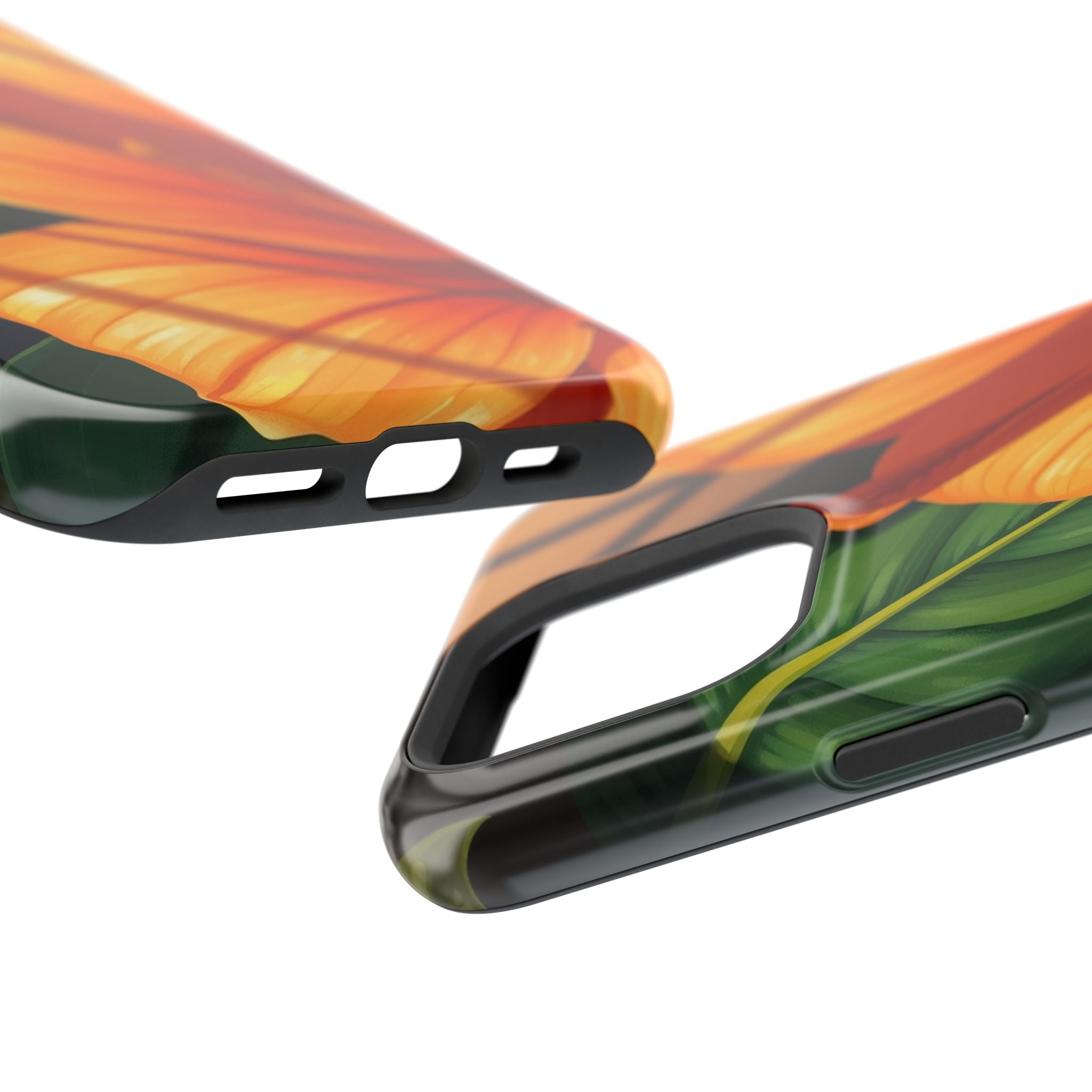 iPhone Sunset Amber And Peach Jungle Floral Slim iPhone Everyday · iPhone Case