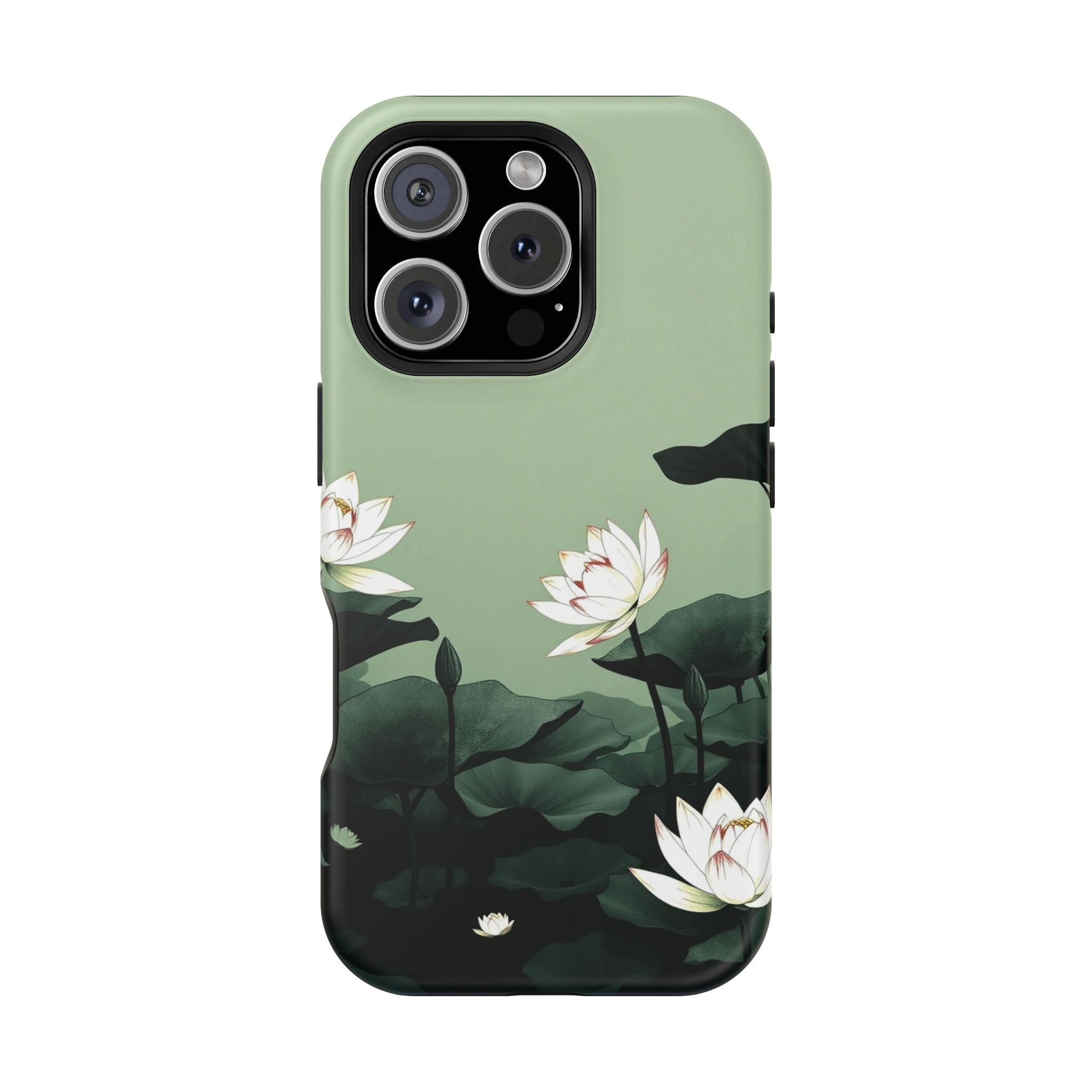 iPhone Sage And Ivory Lotus Pond Bold Modern Everyday Snap Case · iPhone Case
