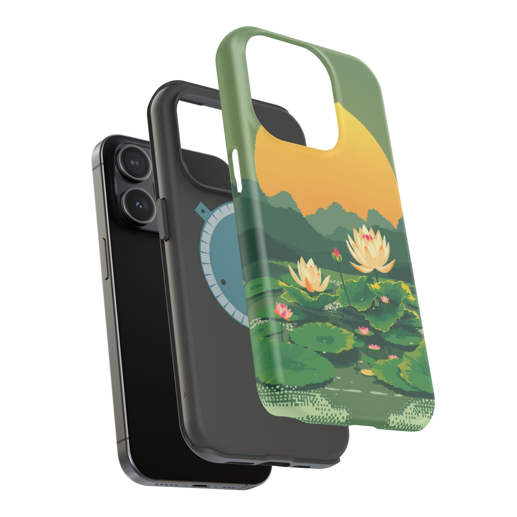 iPhone Lotus Pond Enchanted Art Slim Everyday Designer Case · iPhone Case