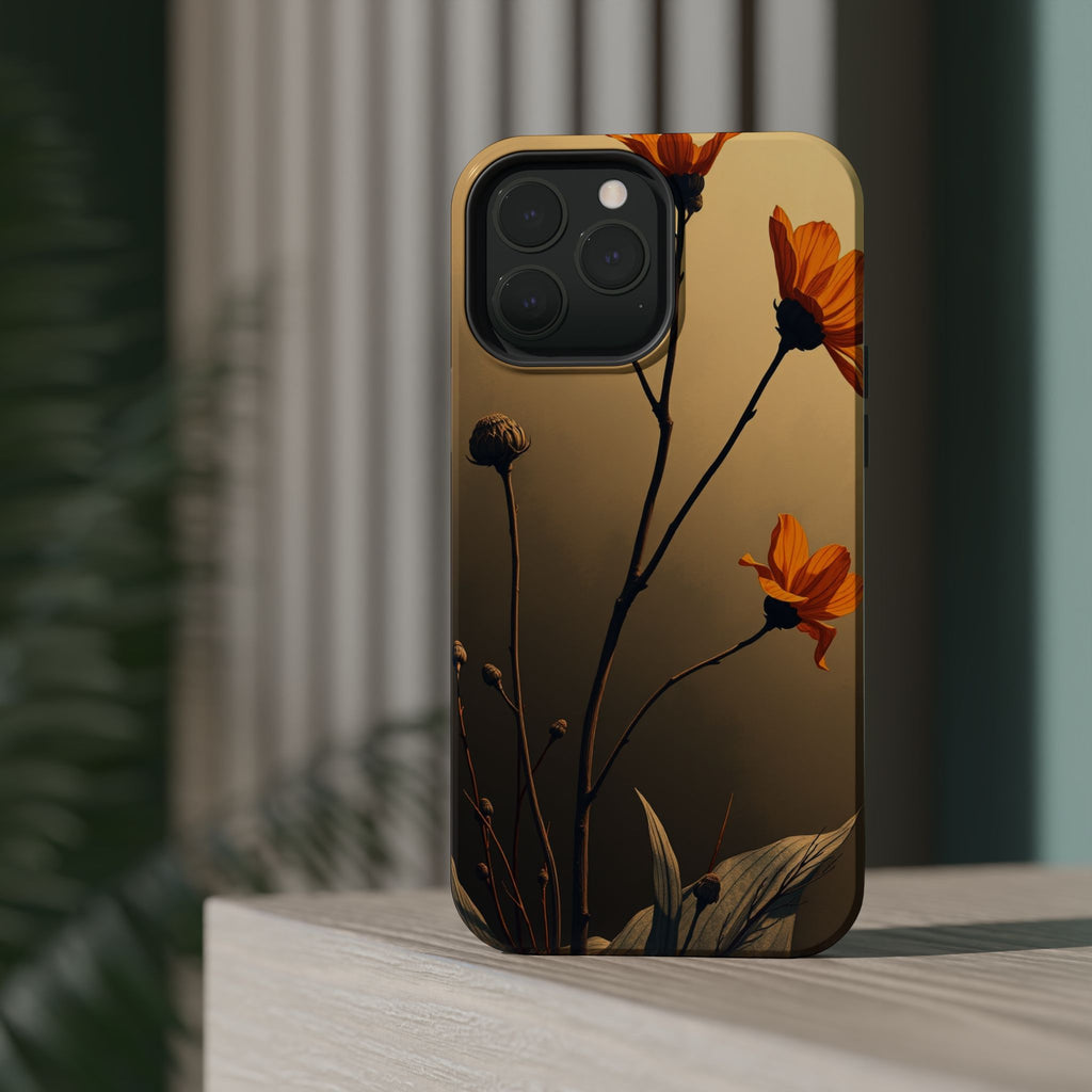 iPhone Burnt Orange And Sand Botanical Illustration Gal Slim Snap Case · iPhone