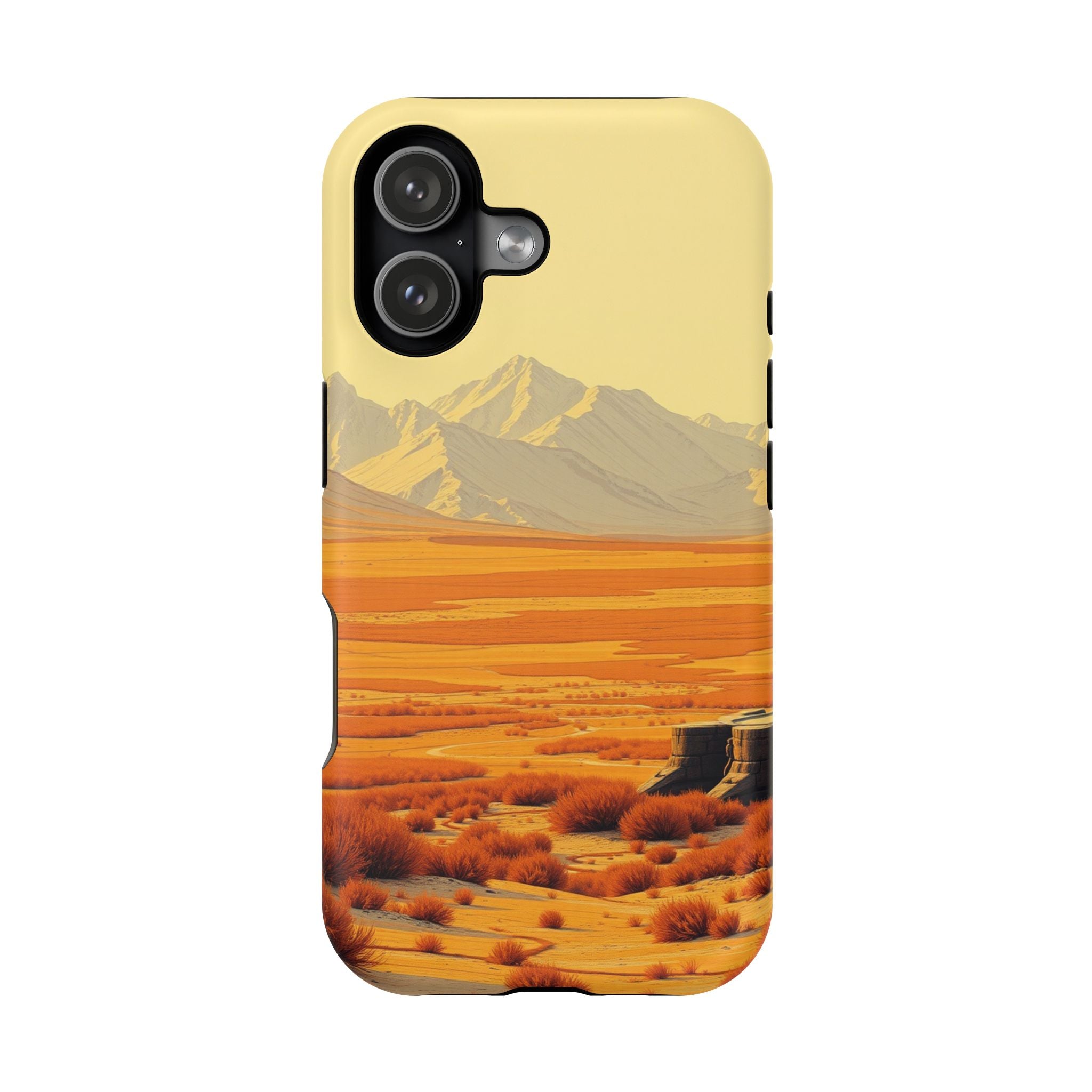 iPhone Mustard And Rust Tundra Expanse Slim Everyday Designer Case · iPhone Case