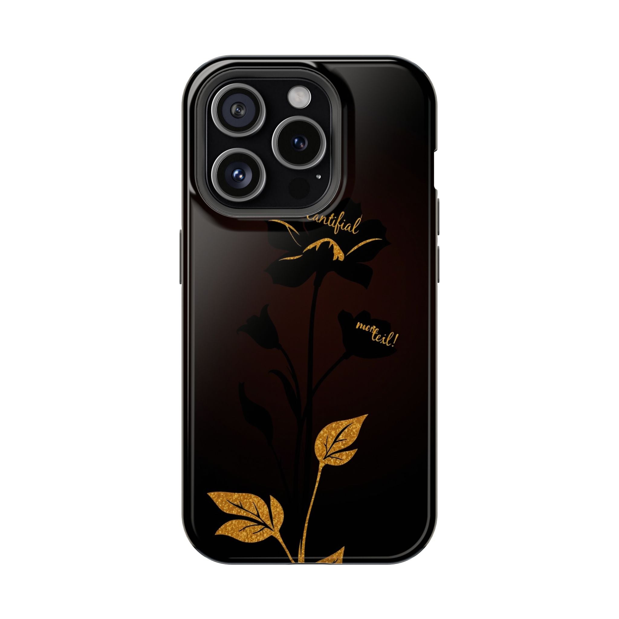 iPhone Earthy Floral Silhouette Design Slim Everyday Designer Case · iPhone Case
