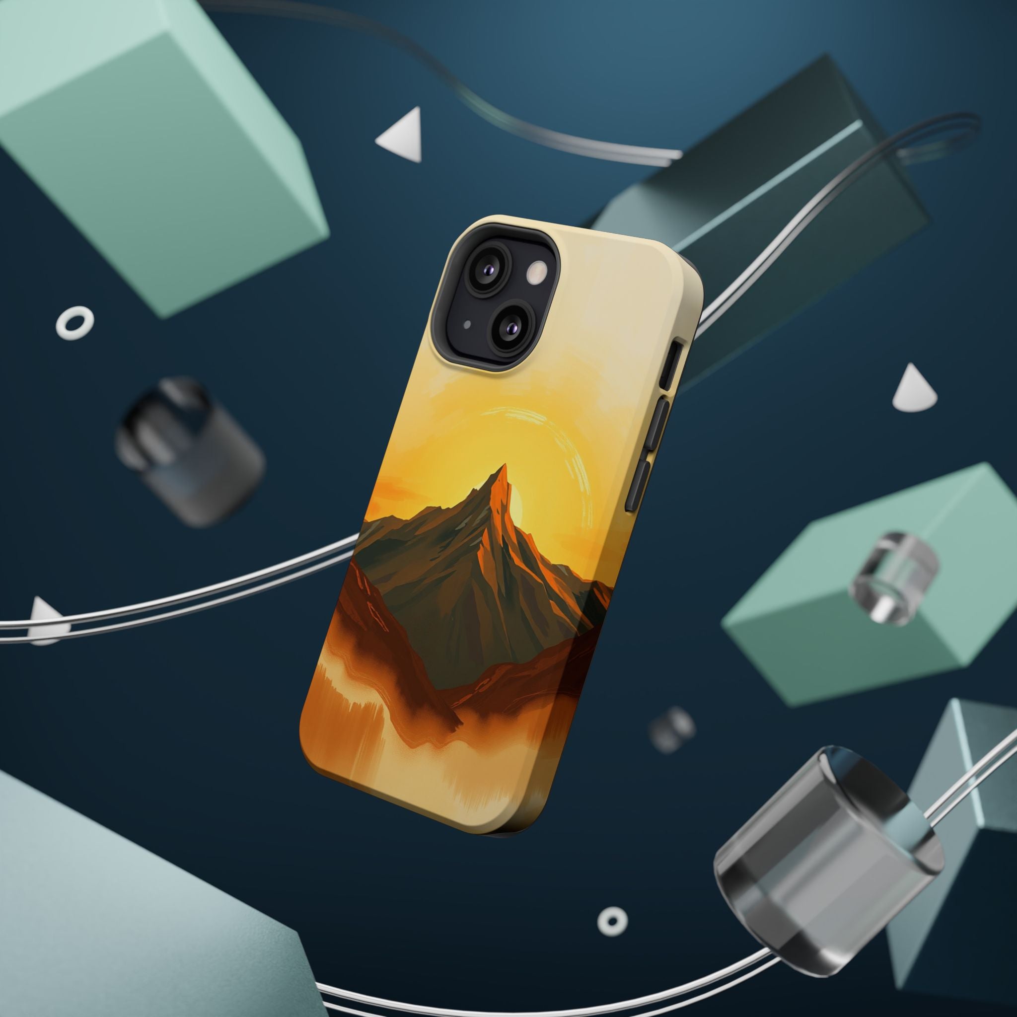 iPhone Mustard And Rust Mountain at Sunrise Slim iPhone Everyday · iPhone Case
