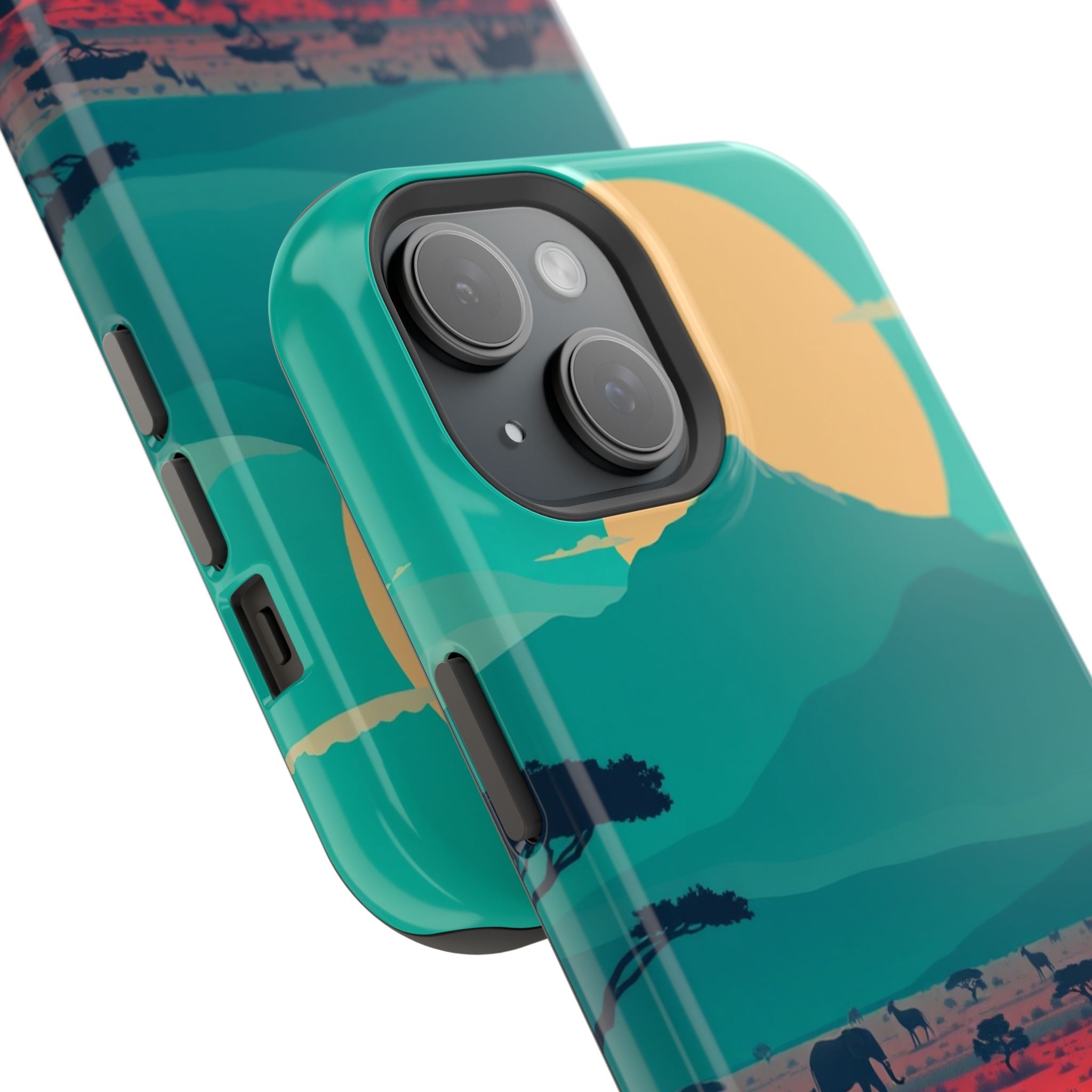 iPhone Savanna Horizon Vintage Retro Poster Slim iPhone Everyday · iPhone Case