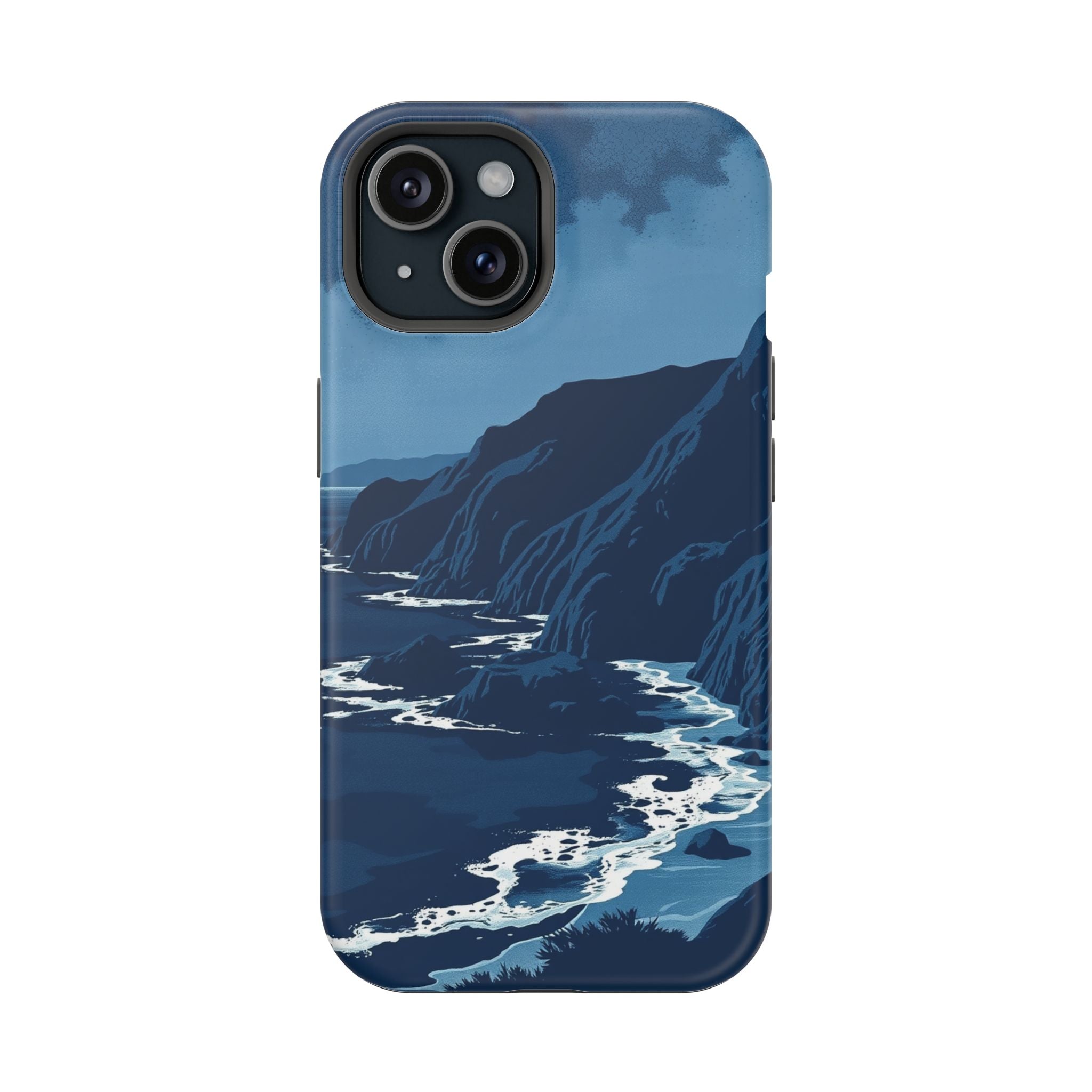 iPhone Midnight Blue And Silver Hibiscus Coast Carry Case Slim Snap Case · iPhon