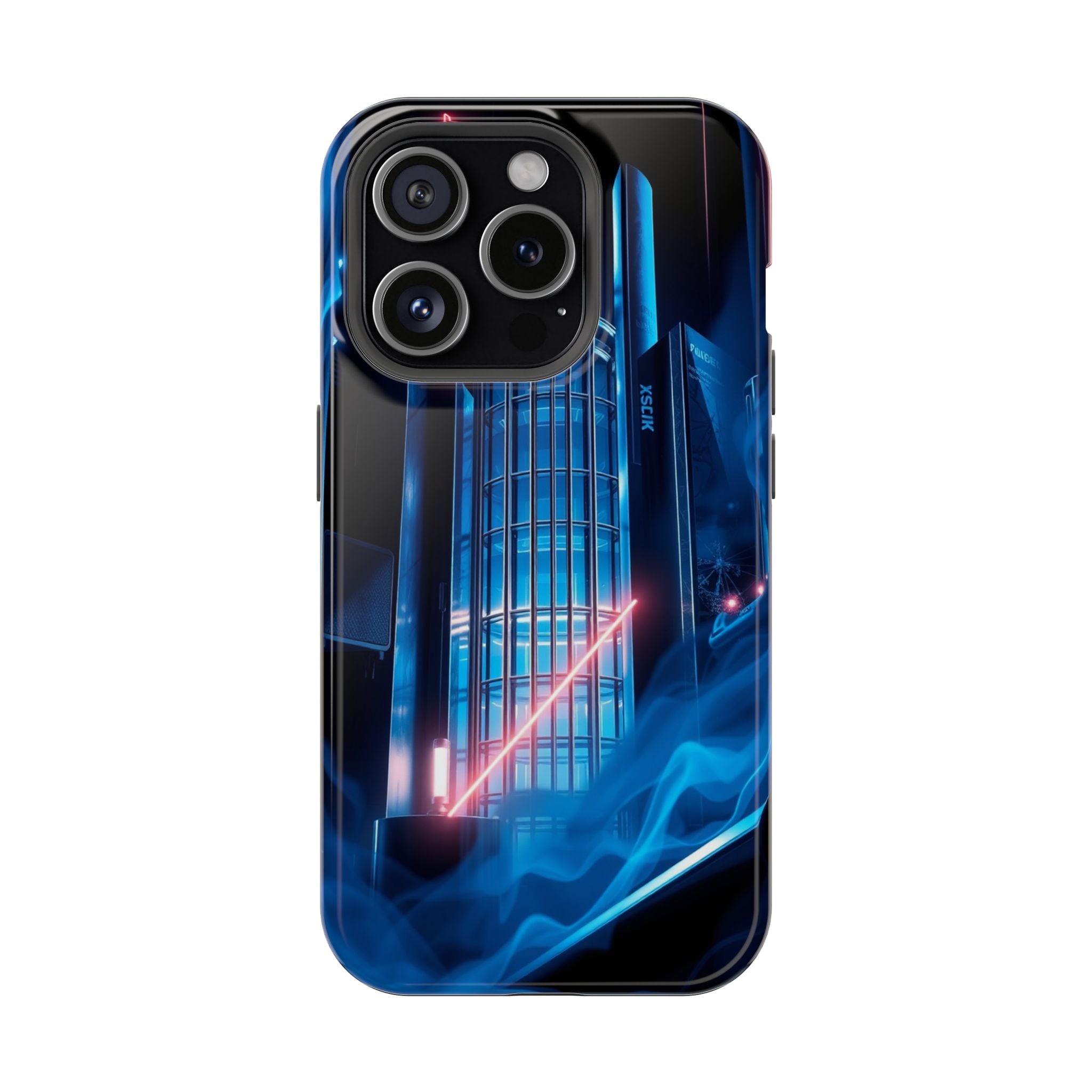 iPhone Midnight Blue And Silver Bauhaus Composition Slim Snap Case · iPhone Case