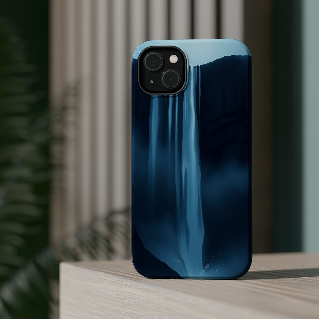 iPhone Midnight Blue And Silver Waterfall Mist Soft iPhone Finish · iPhone Case