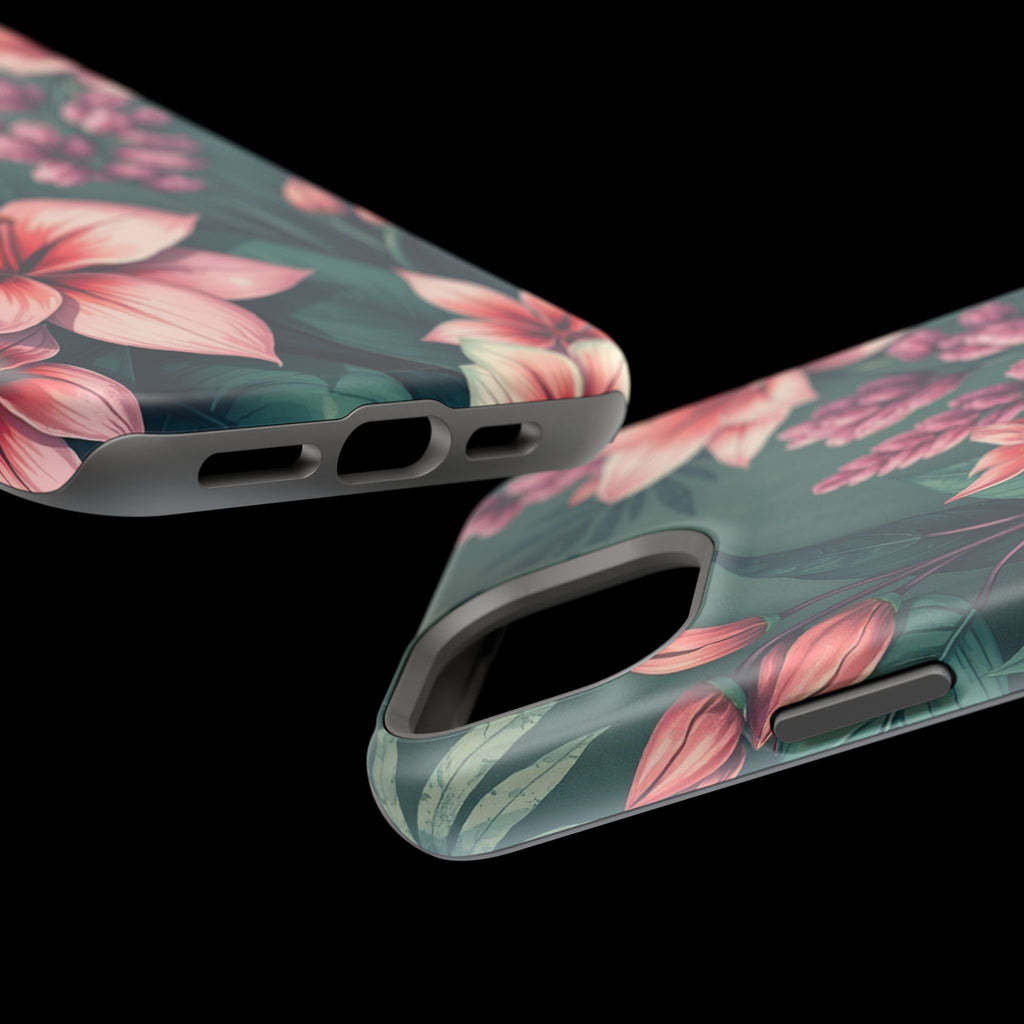 iPhone Mint And Blush Jungle Floral Slim Everyday Designer Case · iPhone Case