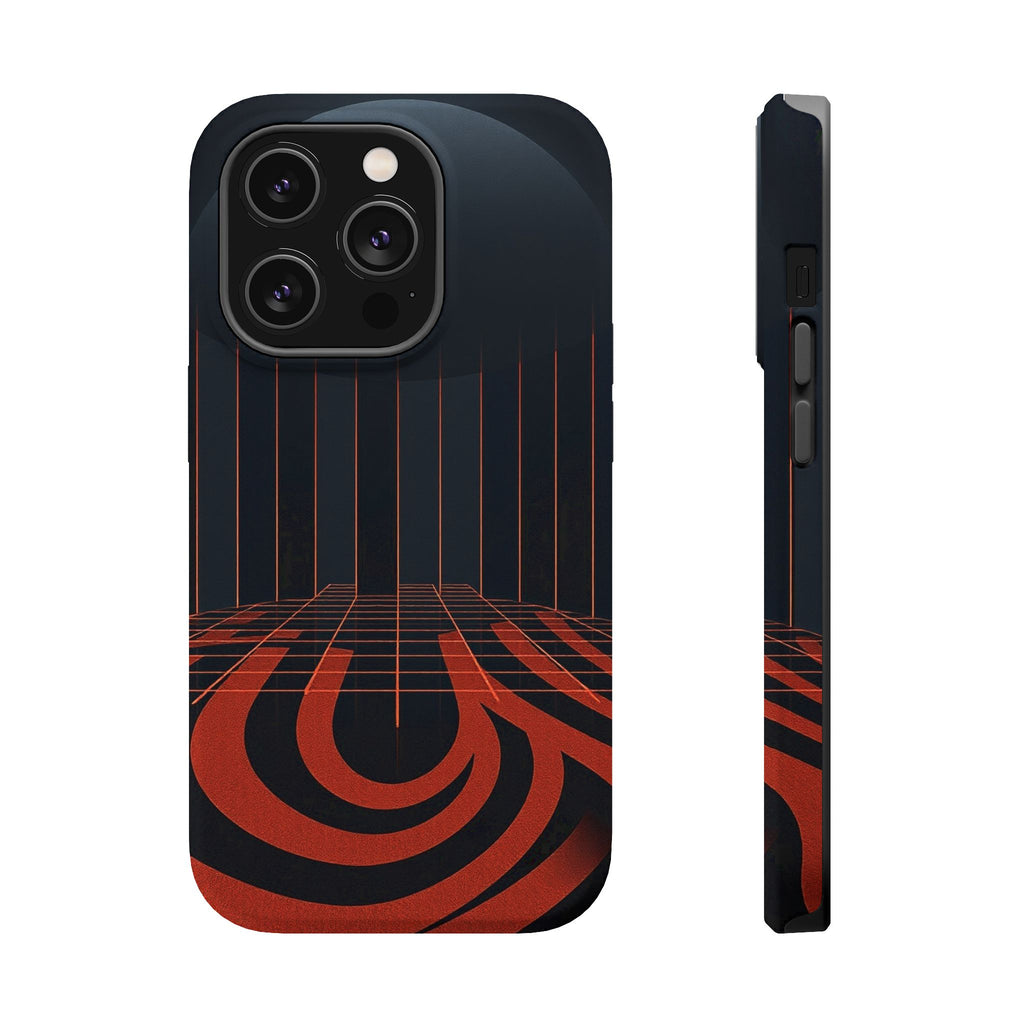 iPhone Op Art Grid Dark Gothic Ink Bold Modern Everyday Snap Case · iPhone Case