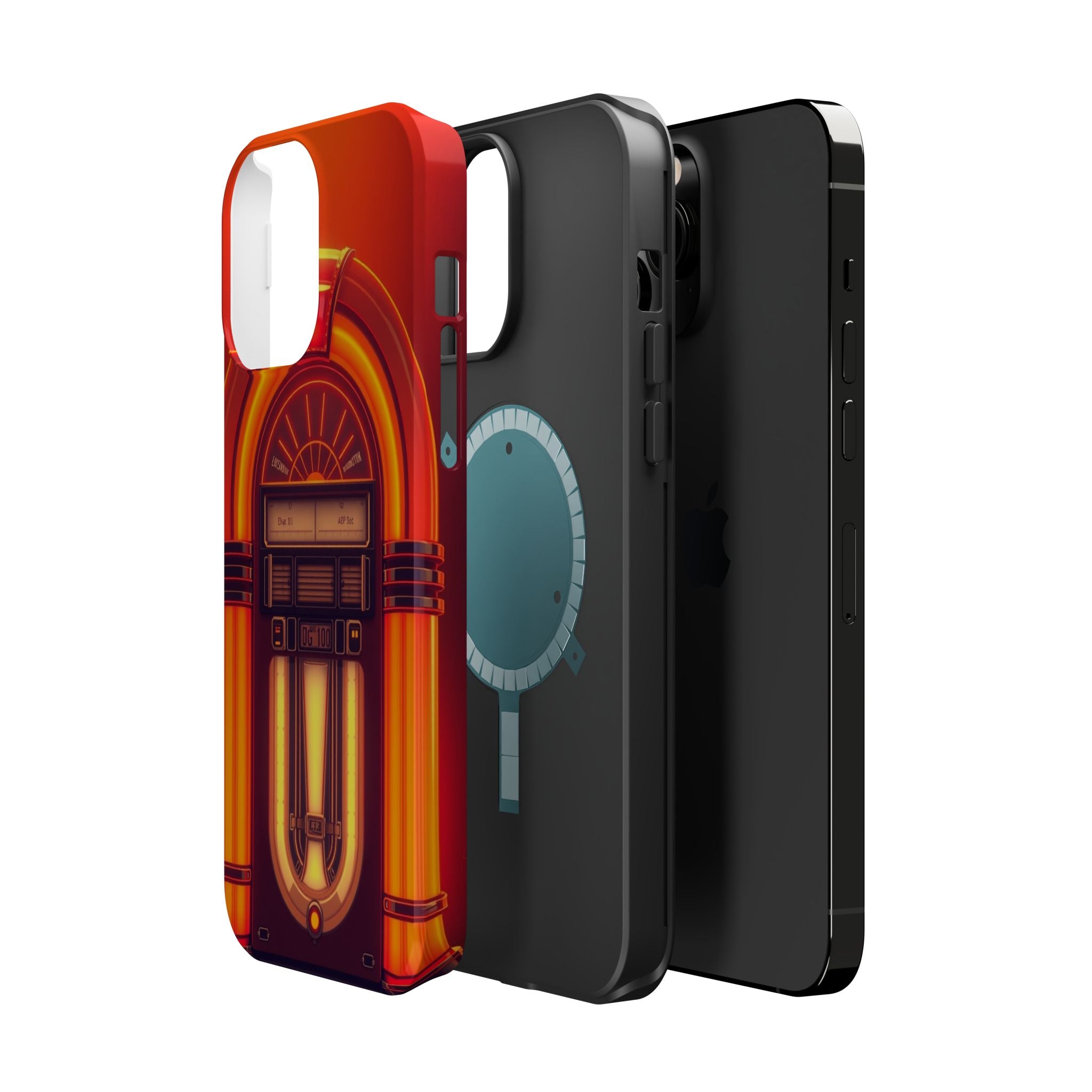 iPhone Jukebox Glow Neon Cyberpunk Bold Modern Everyday Snap Case · iPhone Case
