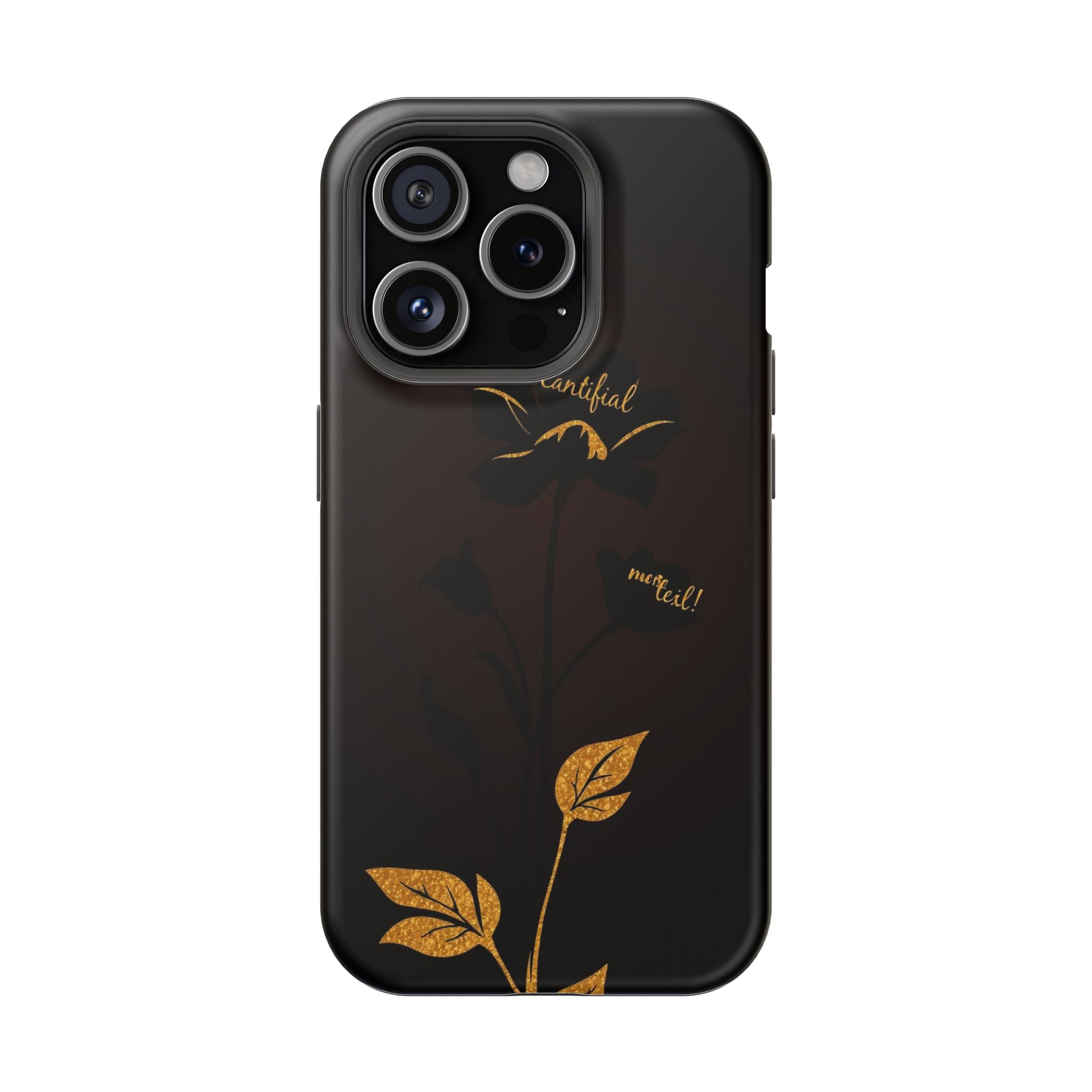 iPhone Earthy Floral Silhouette Design Slim Everyday Designer Case · iPhone Case