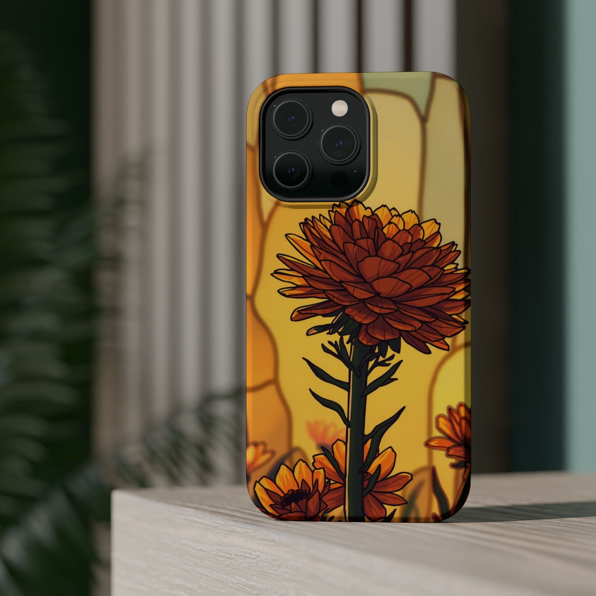 iPhone Sunset Amber And Peach Ranunculus Stack Soft iPhone Finish · iPhone Case