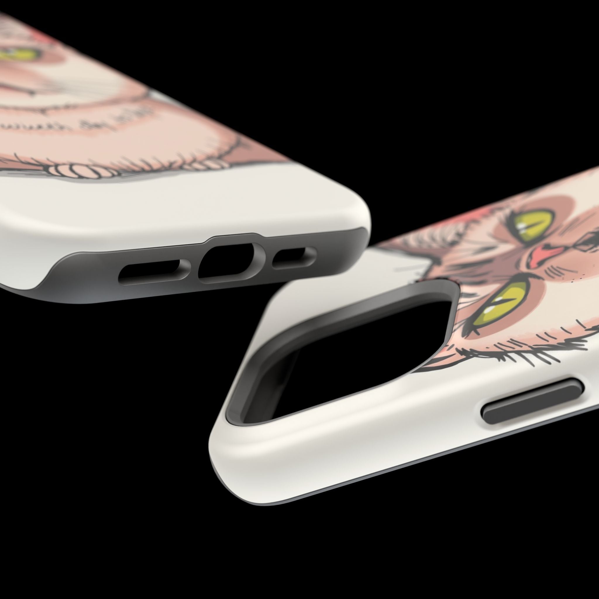 iPhone Sarcastic Cat Verdict Hand-Drawn Sketch Soft Finish Everyday Case · iPhon