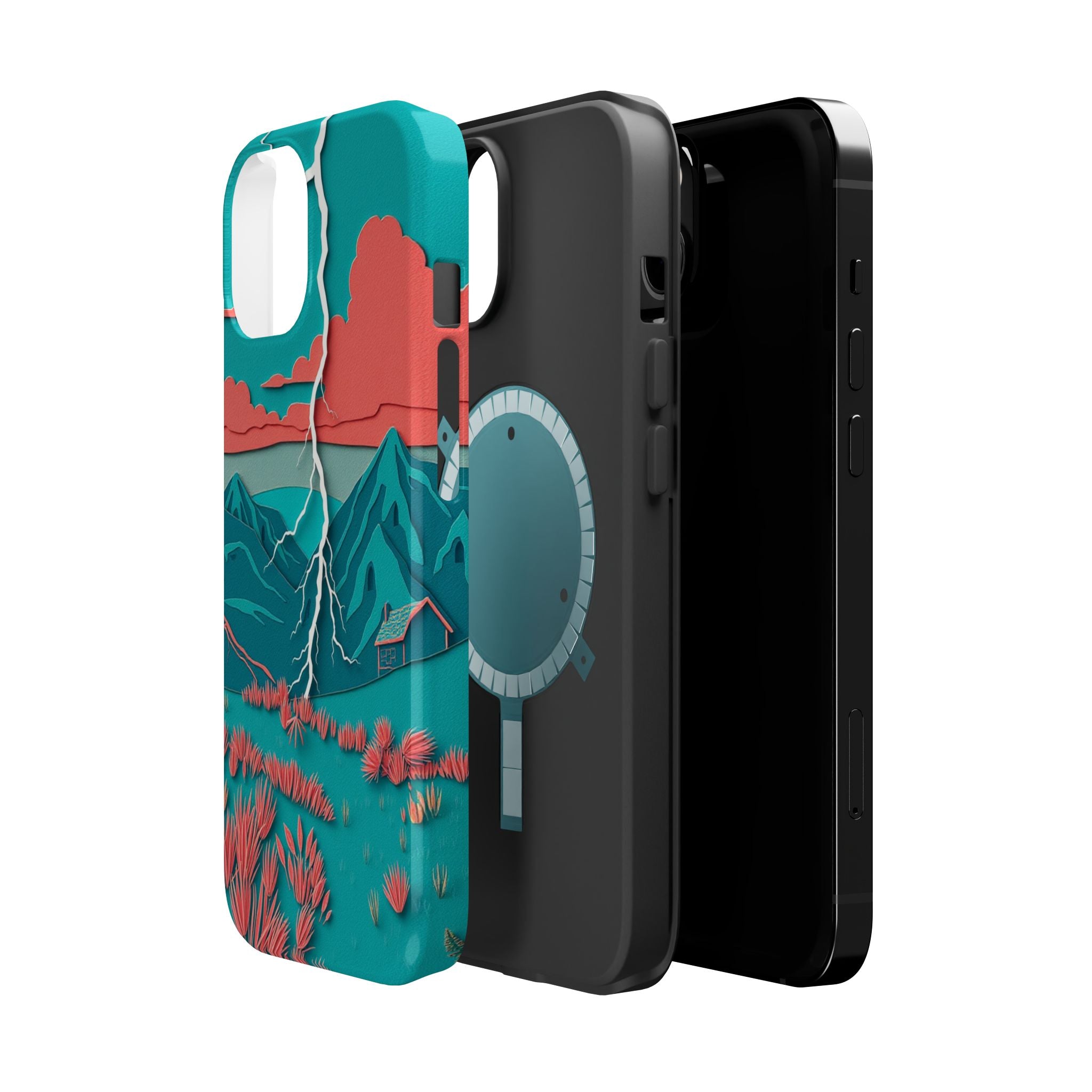 iPhone Prairie Lightning Paper Cut Art Slim Everyday Designer Case · iPhone Case